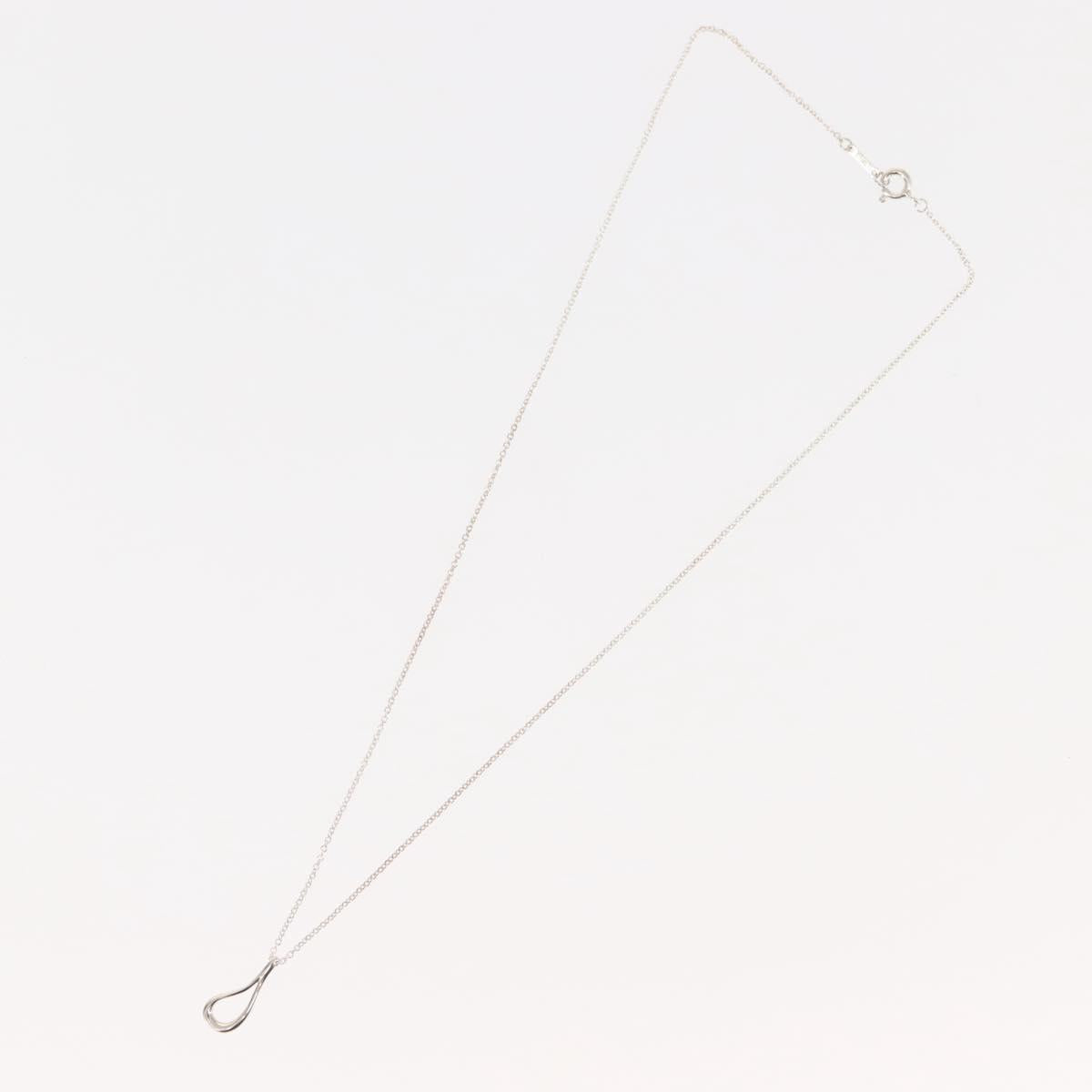TIFFANY&Co. Open Teardrop Necklace Ag925 Silver Auth 143860
