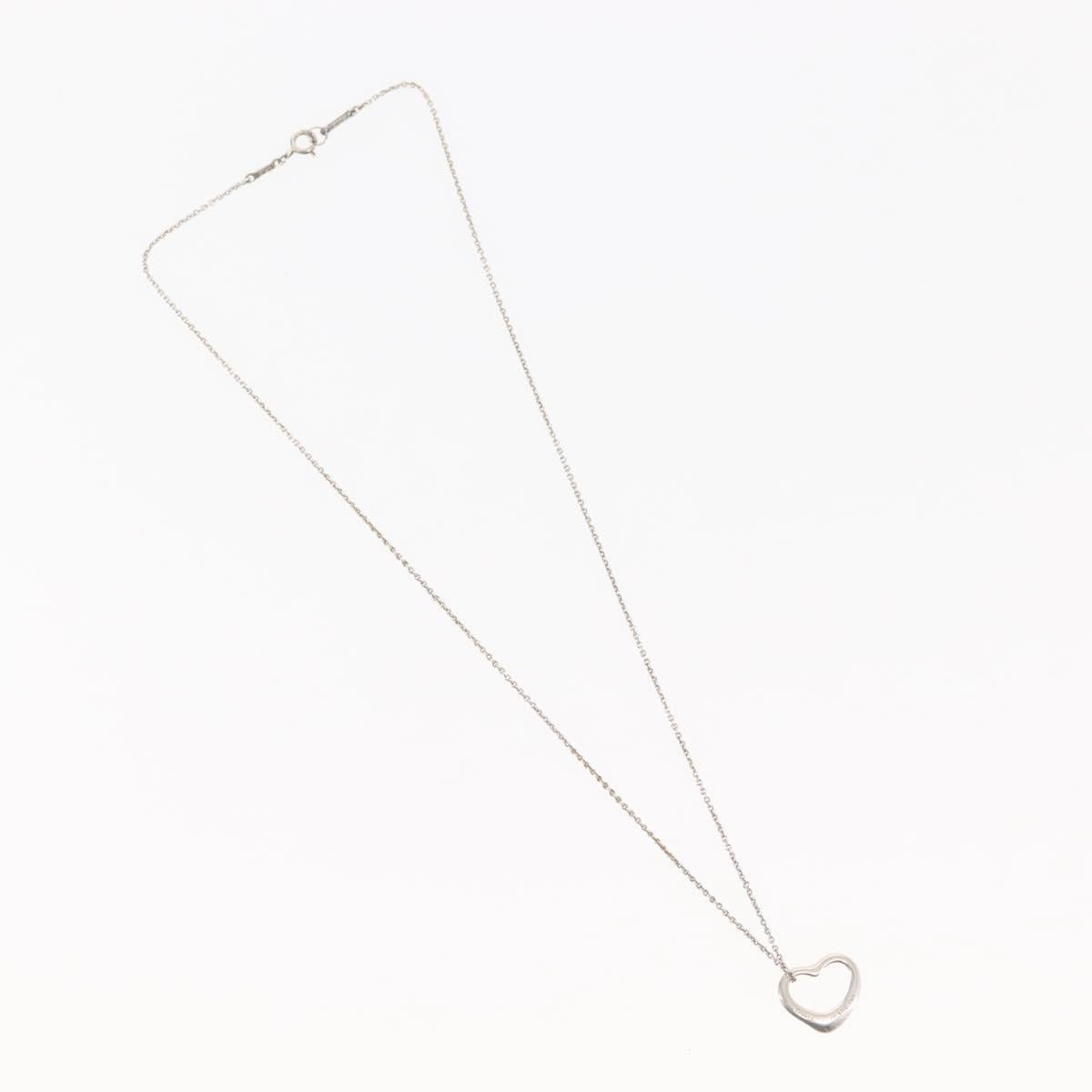 TIFFANY&Co. Open Heart Necklace Ag925 Silver Auth 143861