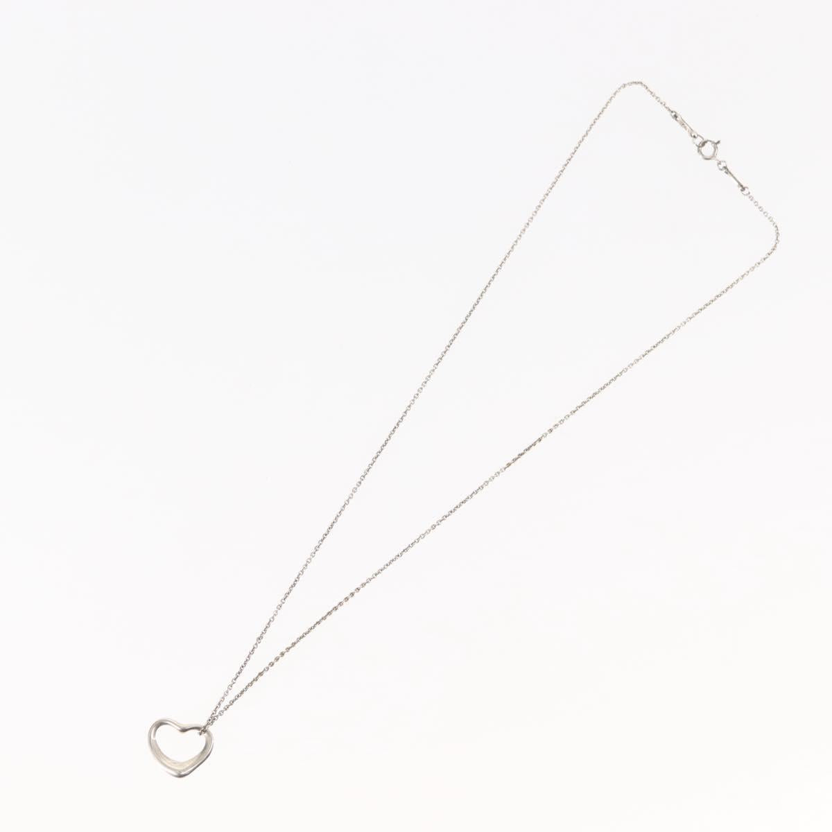 TIFFANY&Co. Open Heart Necklace Ag925 Silver Auth 143861