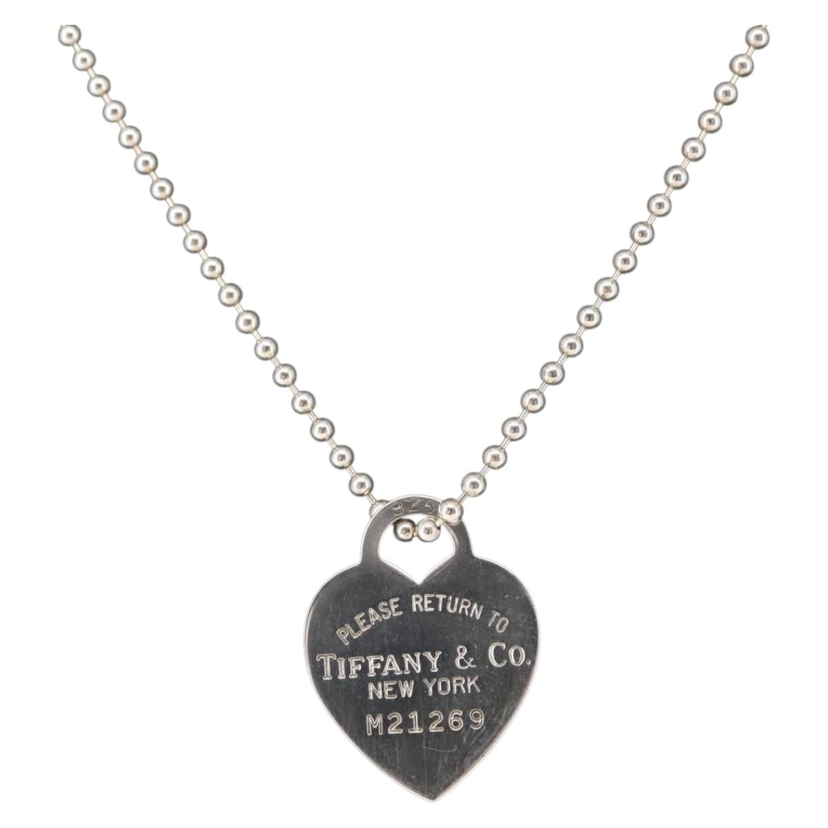 TIFFANY&Co. Return to Heart Necklace Ag925 Silver Auth 143863