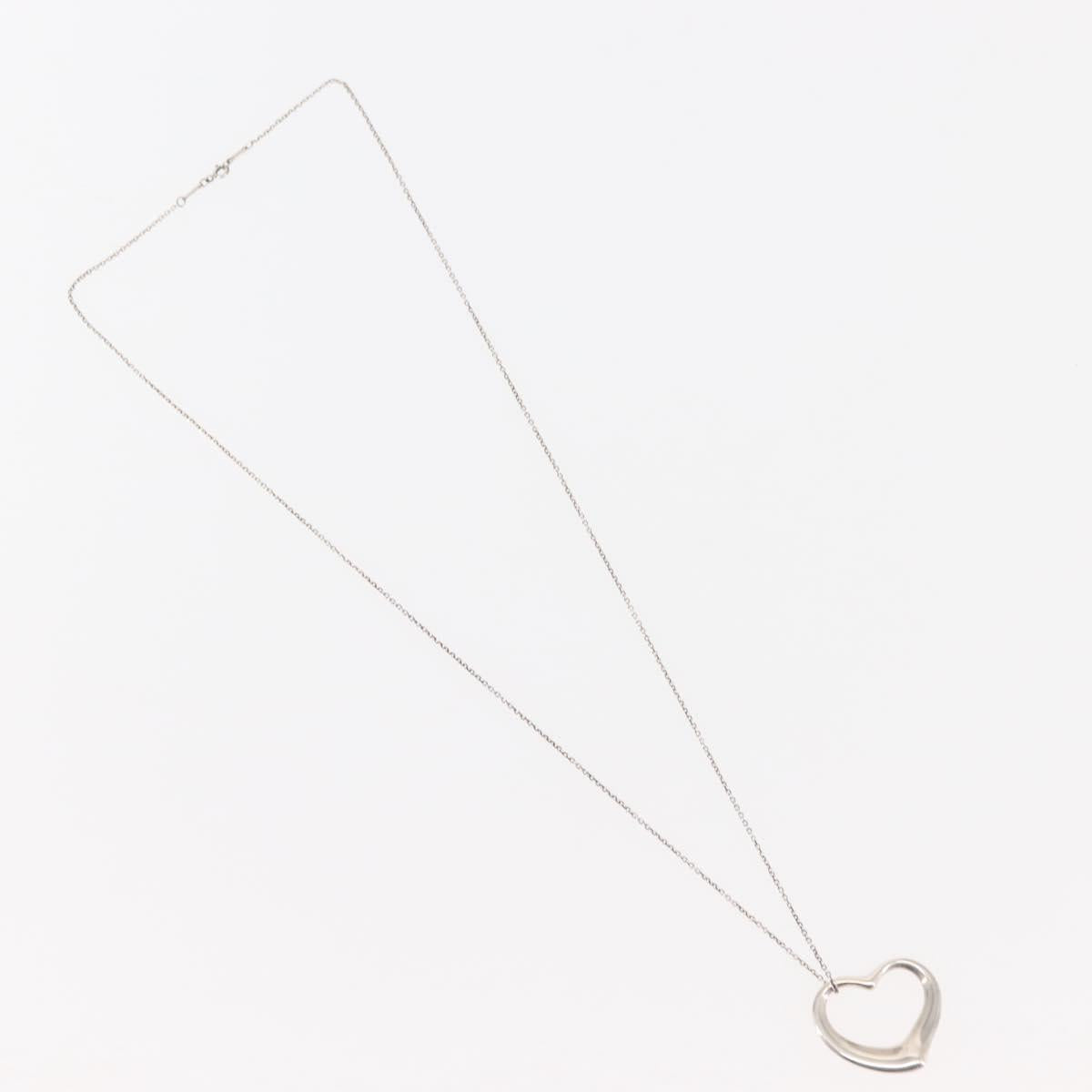 TIFFANY&Co. Open Heart Necklace Ag925 Silver Auth 143864