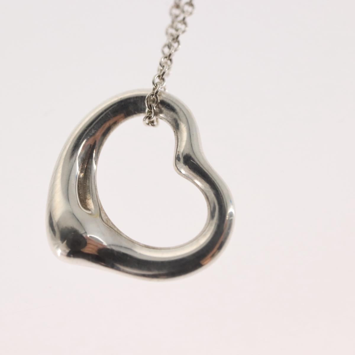 TIFFANY&Co. Open Heart Necklace Ag925 Silver Auth 143865