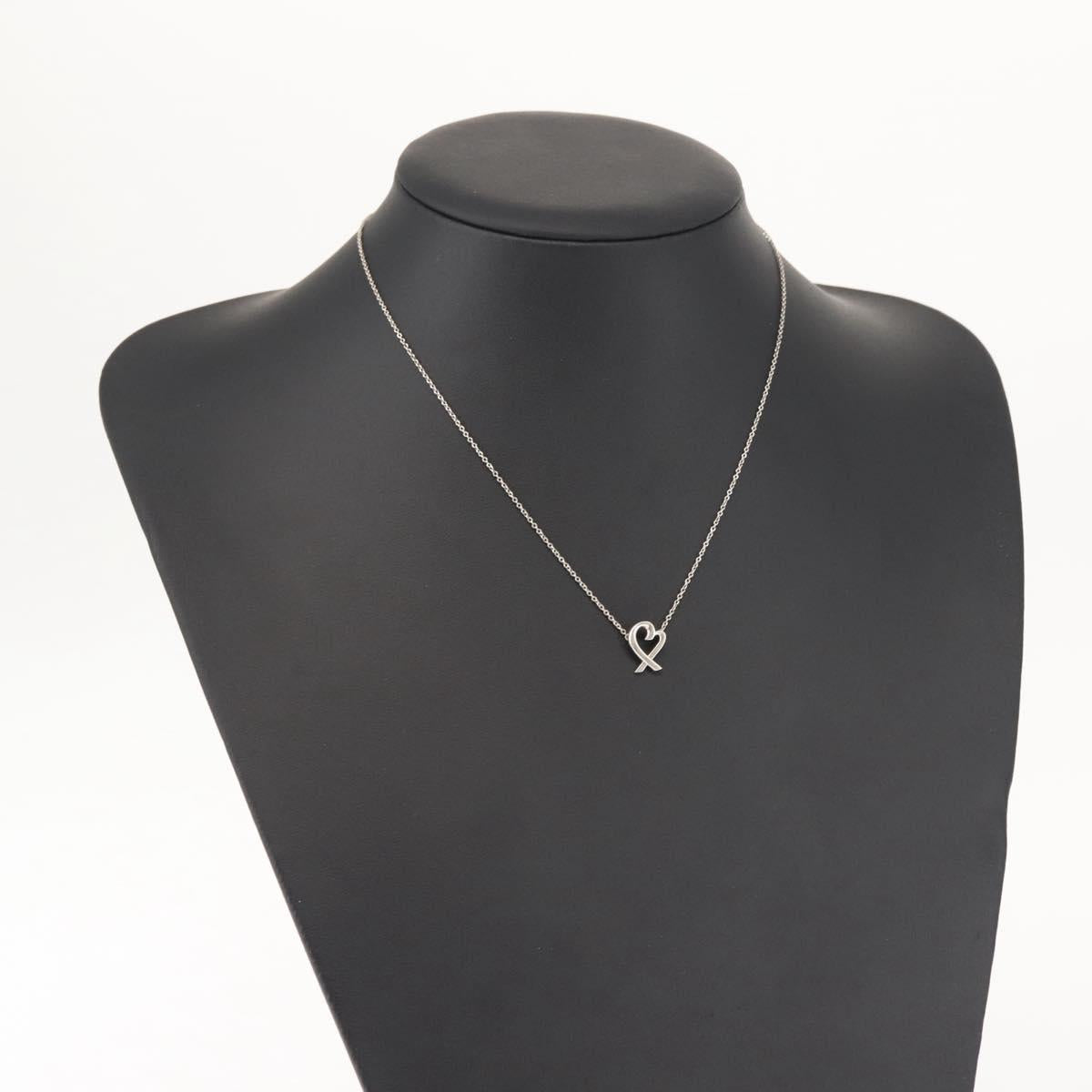 TIFFANY&Co. Loving Heart Necklace Ag925 Silver Auth 143866