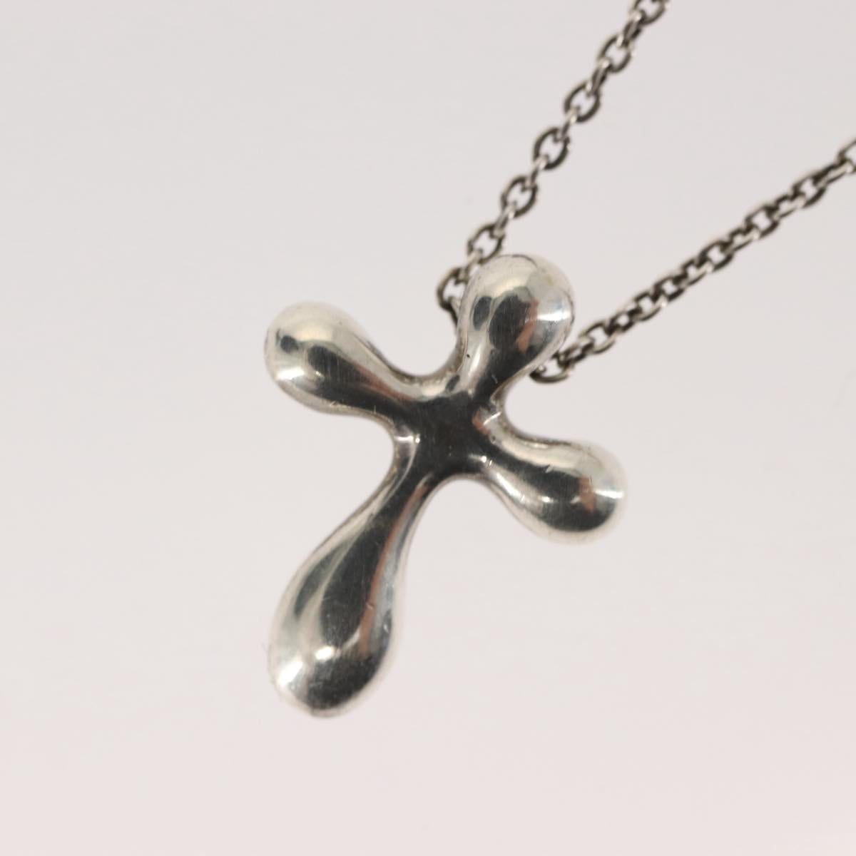 TIFFANY&Co. Cross Necklace Ag925 Silver Auth 143868