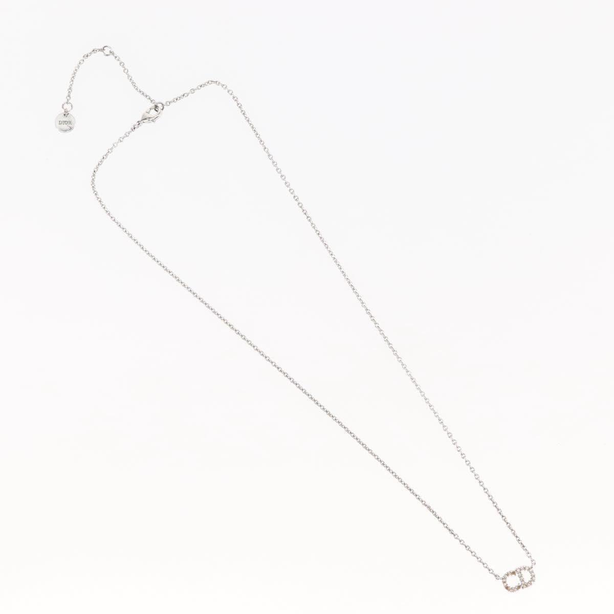 Christian Dior Necklace metal Silver Auth 143869