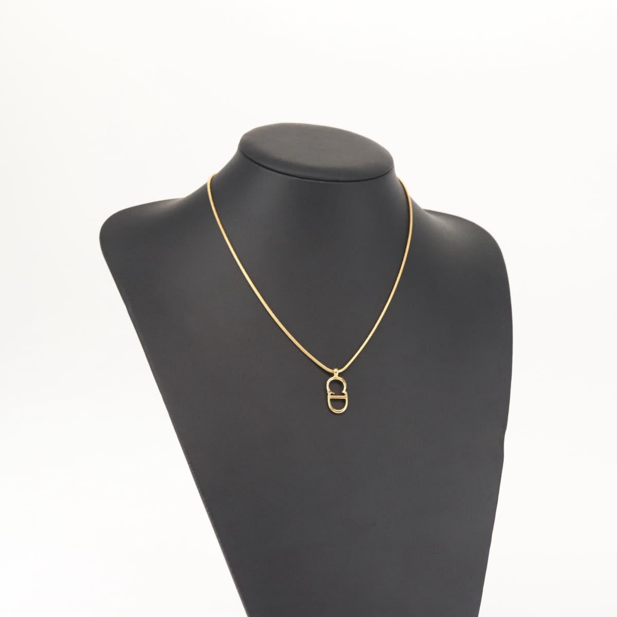Christian Dior Necklace metal Gold Auth 143870