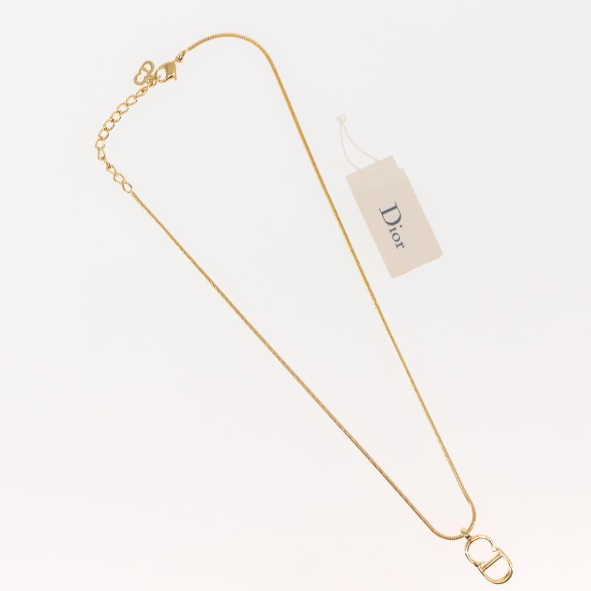 Christian Dior Necklace metal Gold Auth 143870