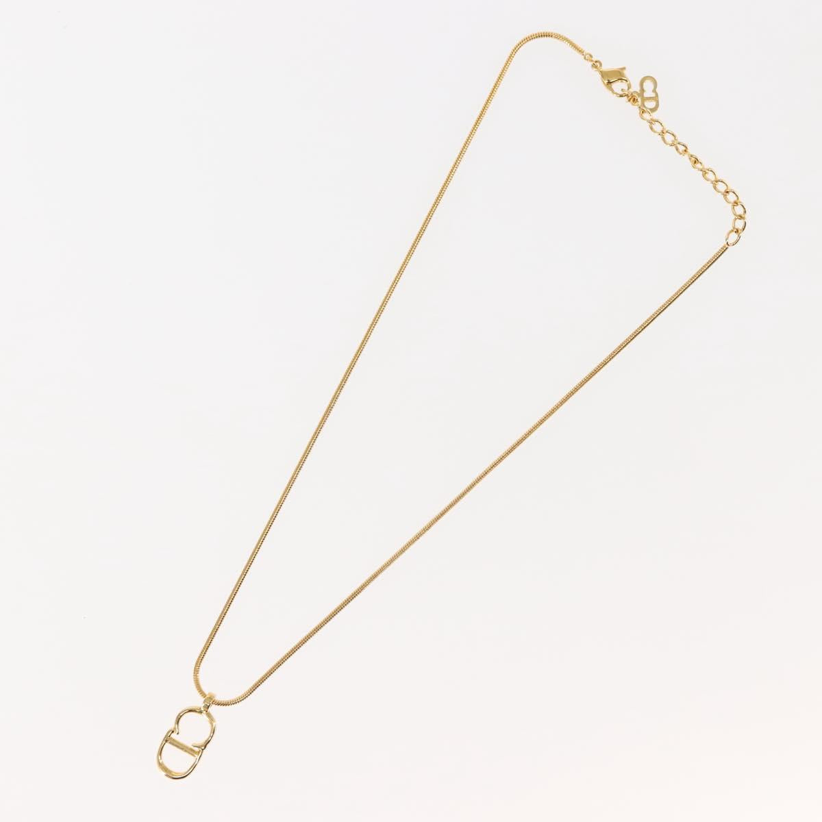 Christian Dior Necklace metal Gold Auth 143870