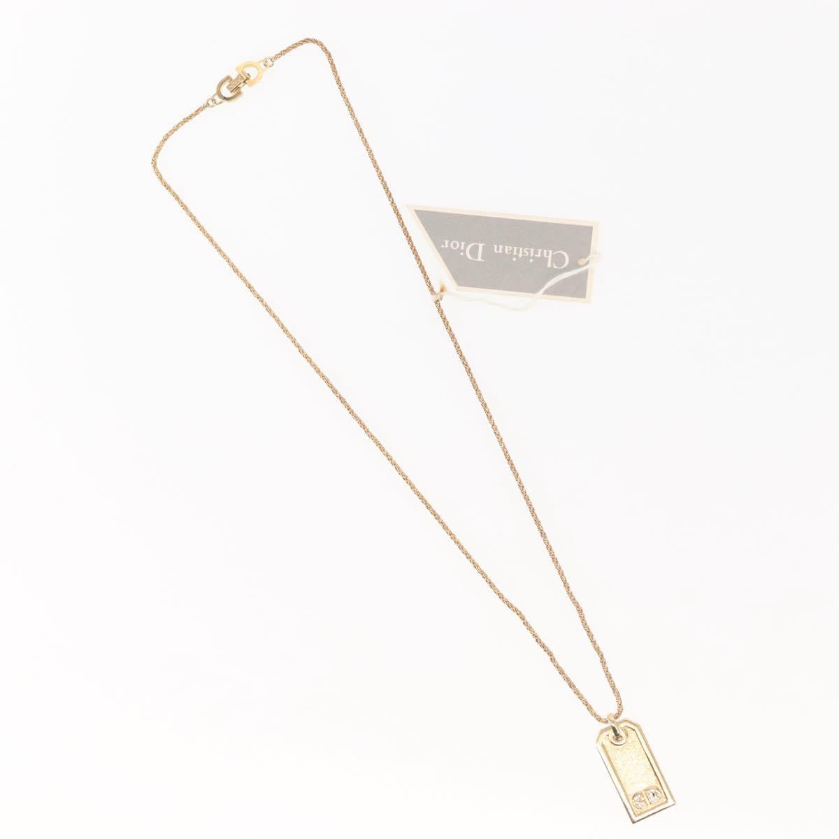 Christian Dior Necklace metal Gold Auth 143871