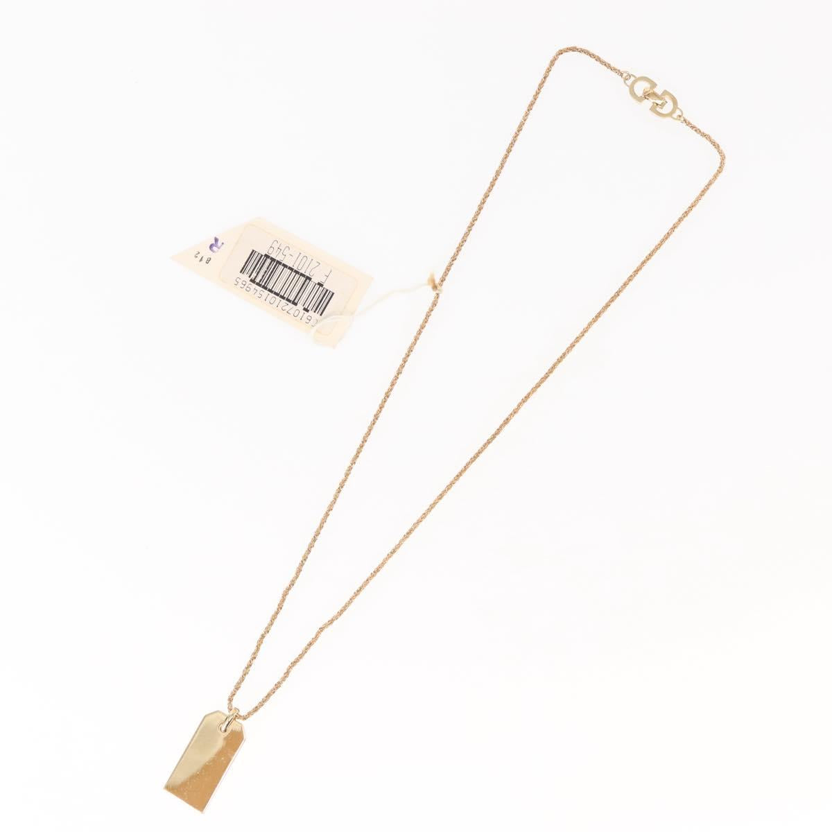 Christian Dior Necklace metal Gold Auth 143871