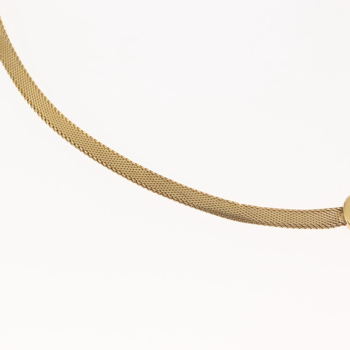 Christian Dior Choker metal Gold Auth 143873