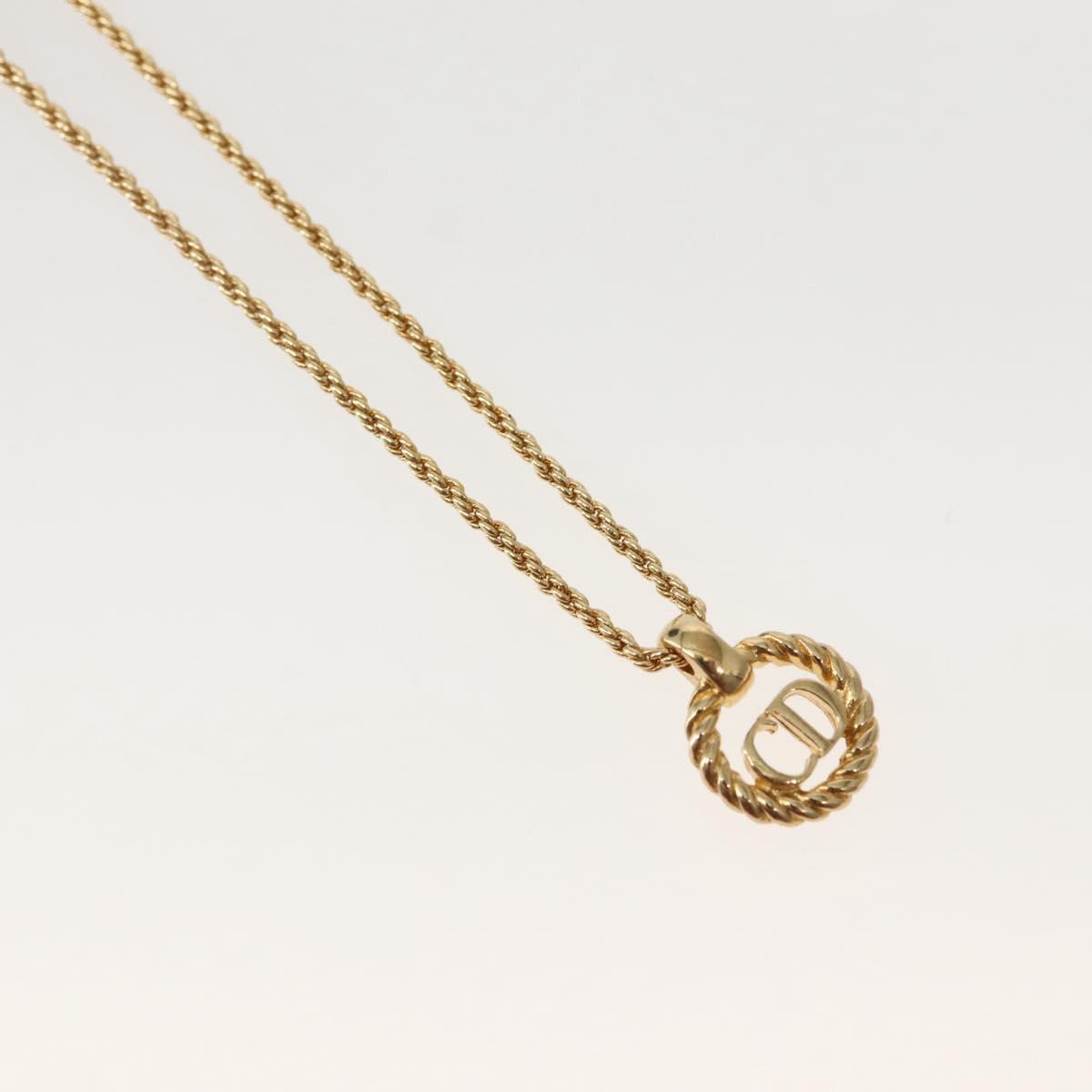 Christian Dior Necklace metal Gold Auth 143874