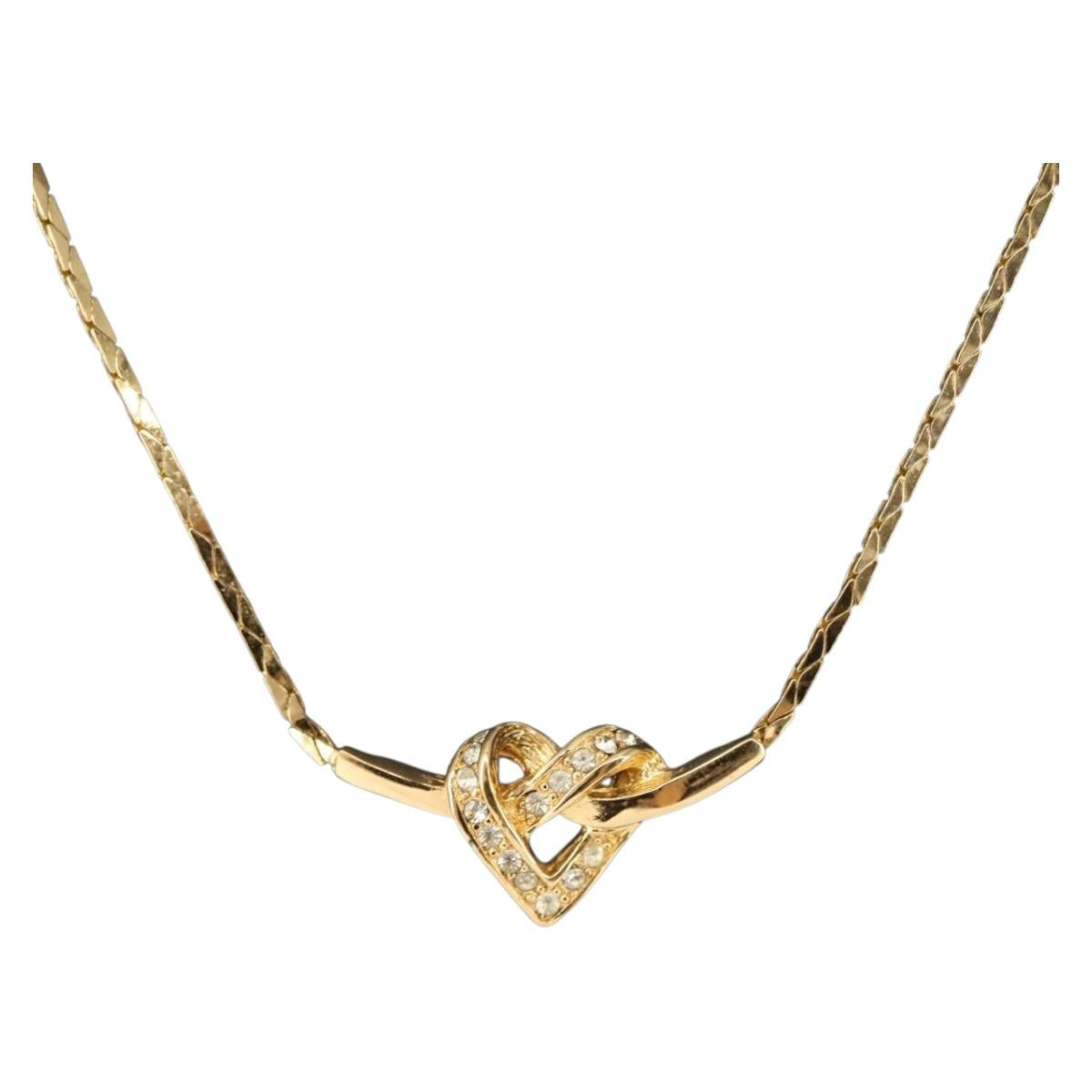 Christian Dior Necklace metal Gold Auth 143875
