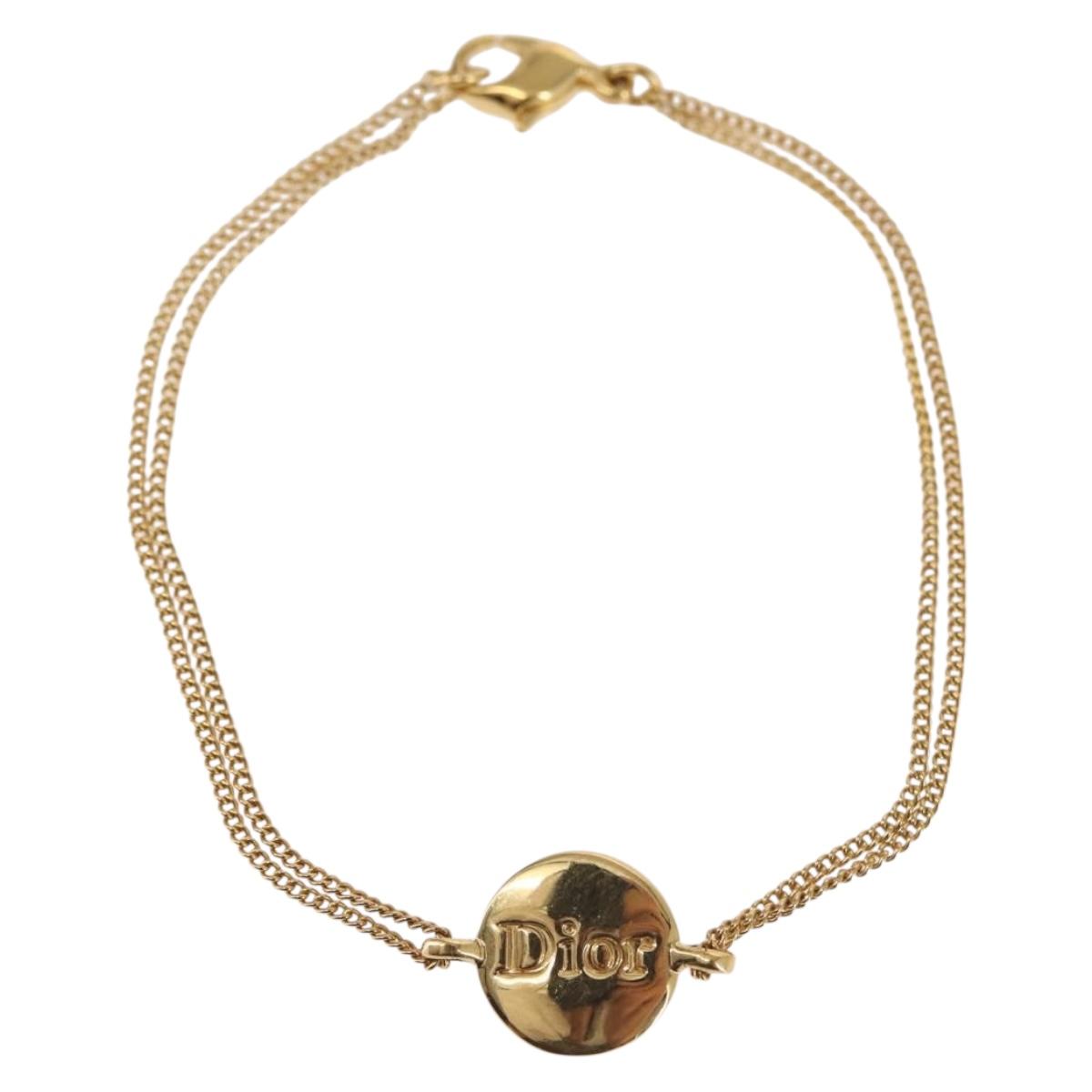 Christian Dior Bracelet metal Gold Auth 143877