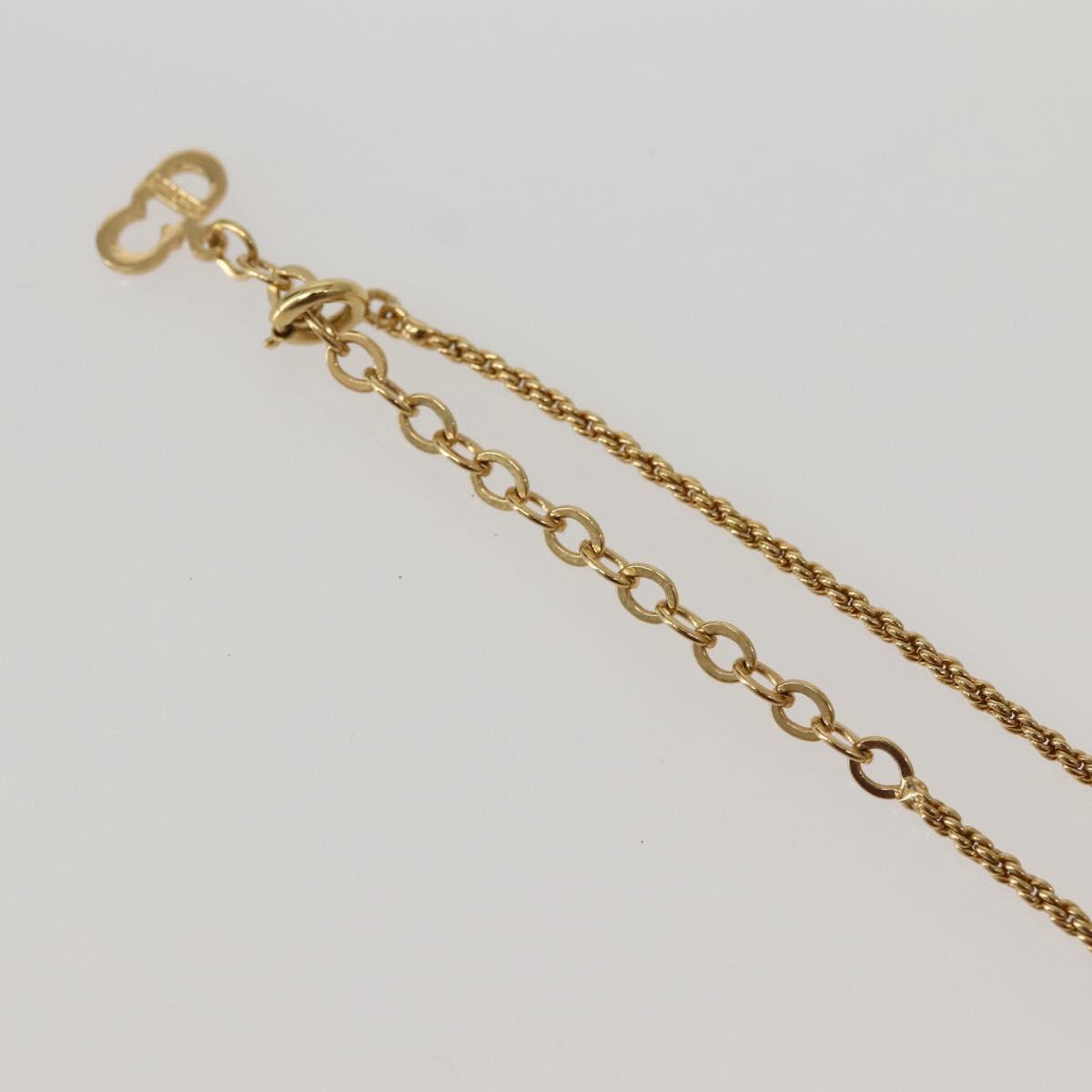 Christian Dior Necklace metal Gold Auth 143878