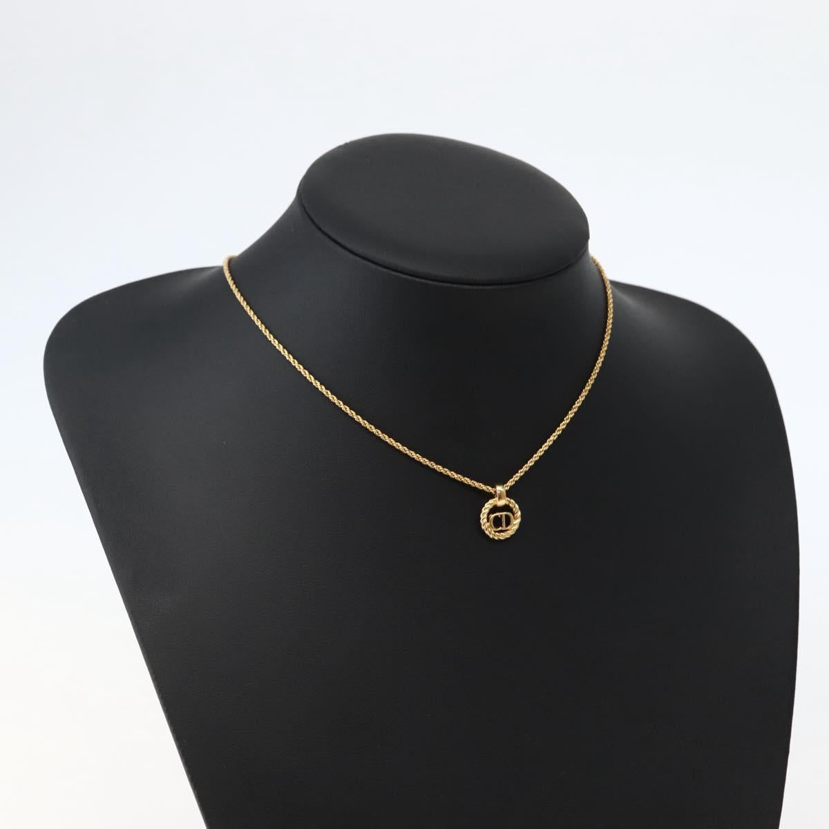 Christian Dior Necklace metal Gold Auth 143878