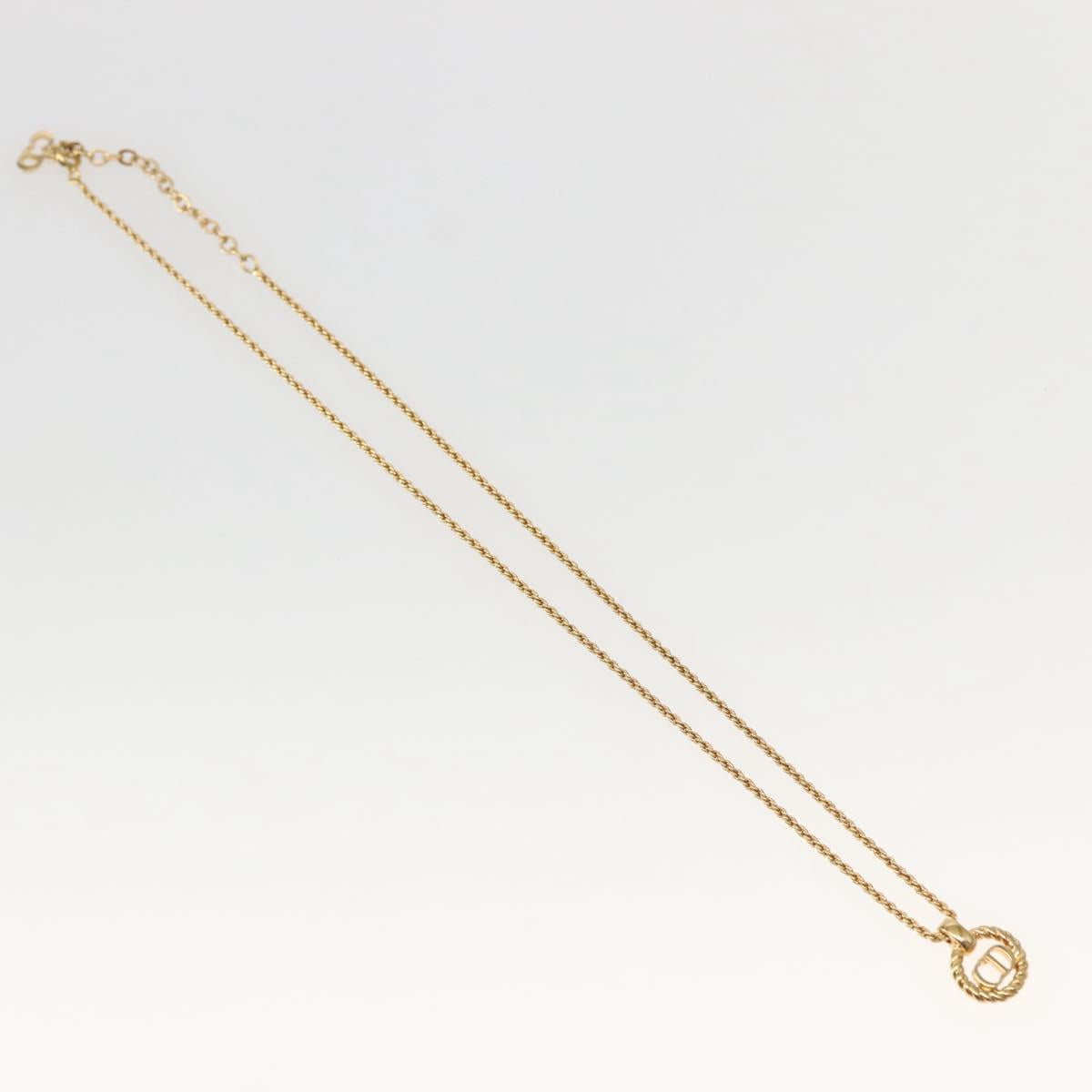 Christian Dior Necklace metal Gold Auth 143878