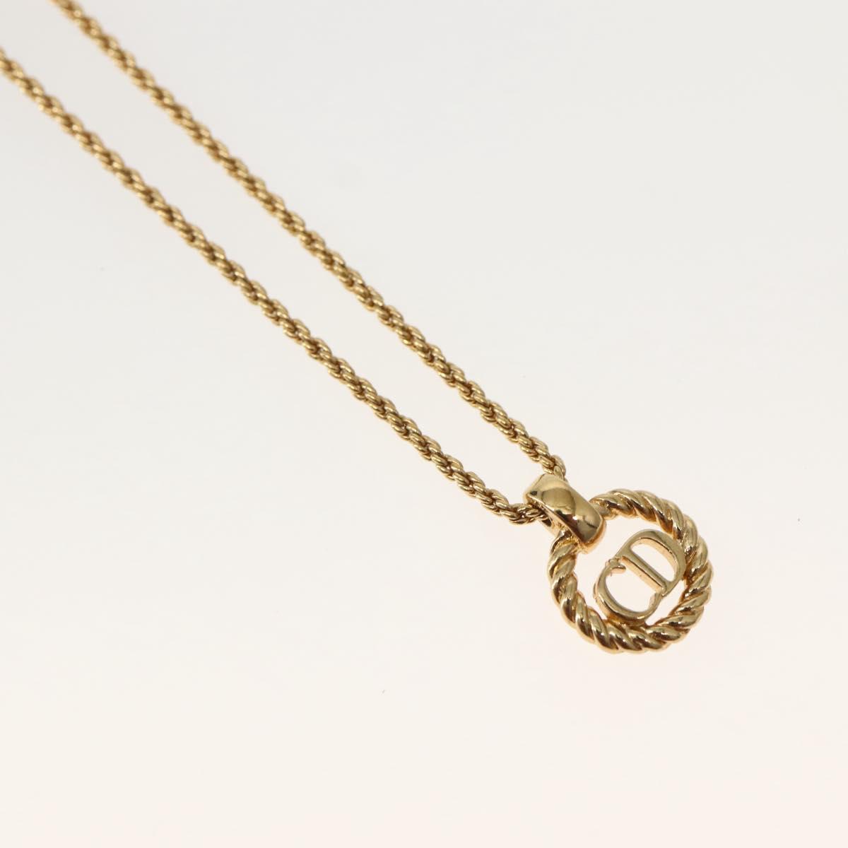 Christian Dior Necklace metal Gold Auth 143878