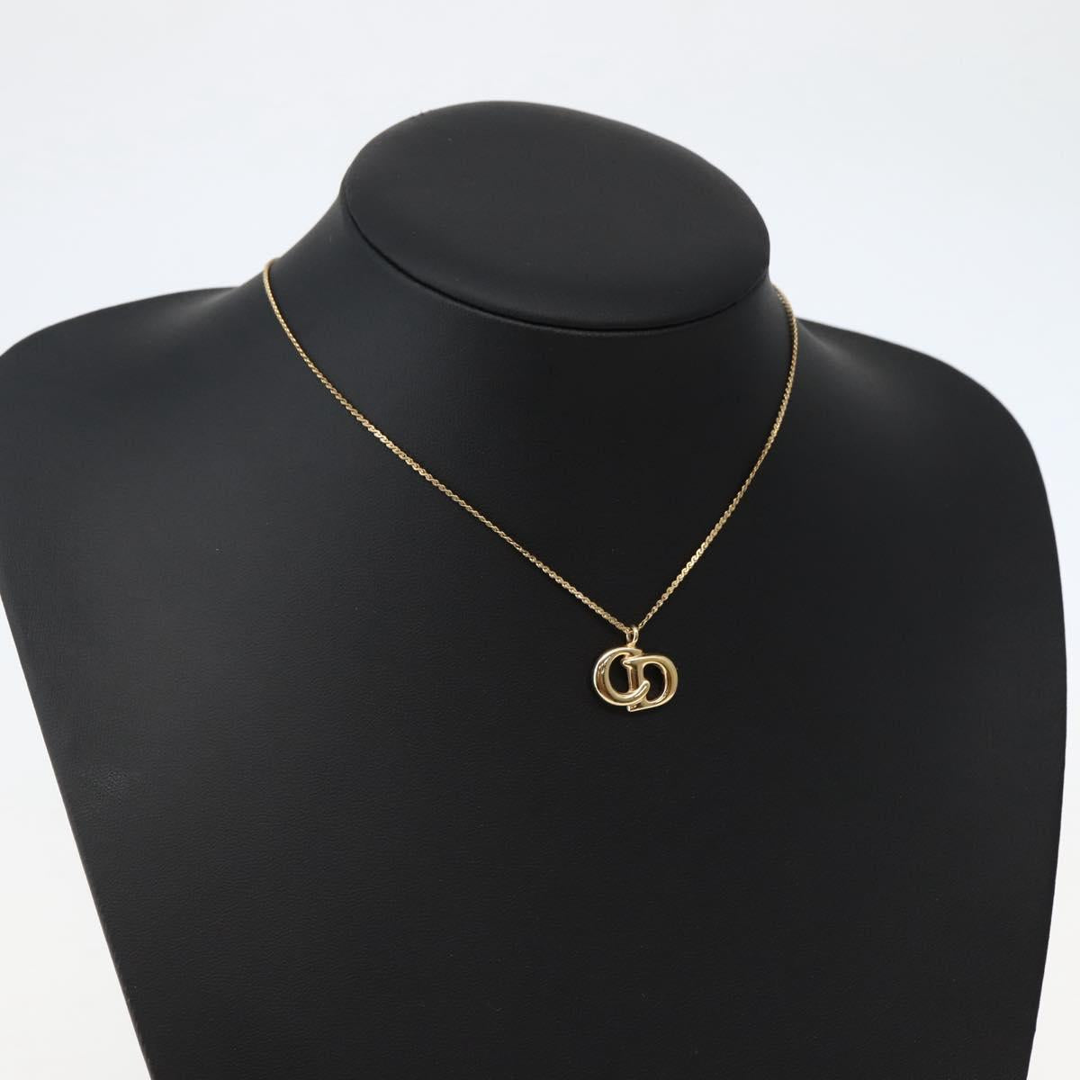 Christian Dior Necklace metal Gold Auth 143880