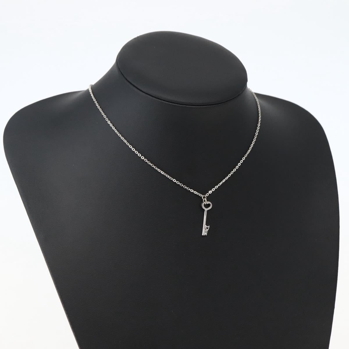 Christian Dior Necklace metal Silver Auth 143882