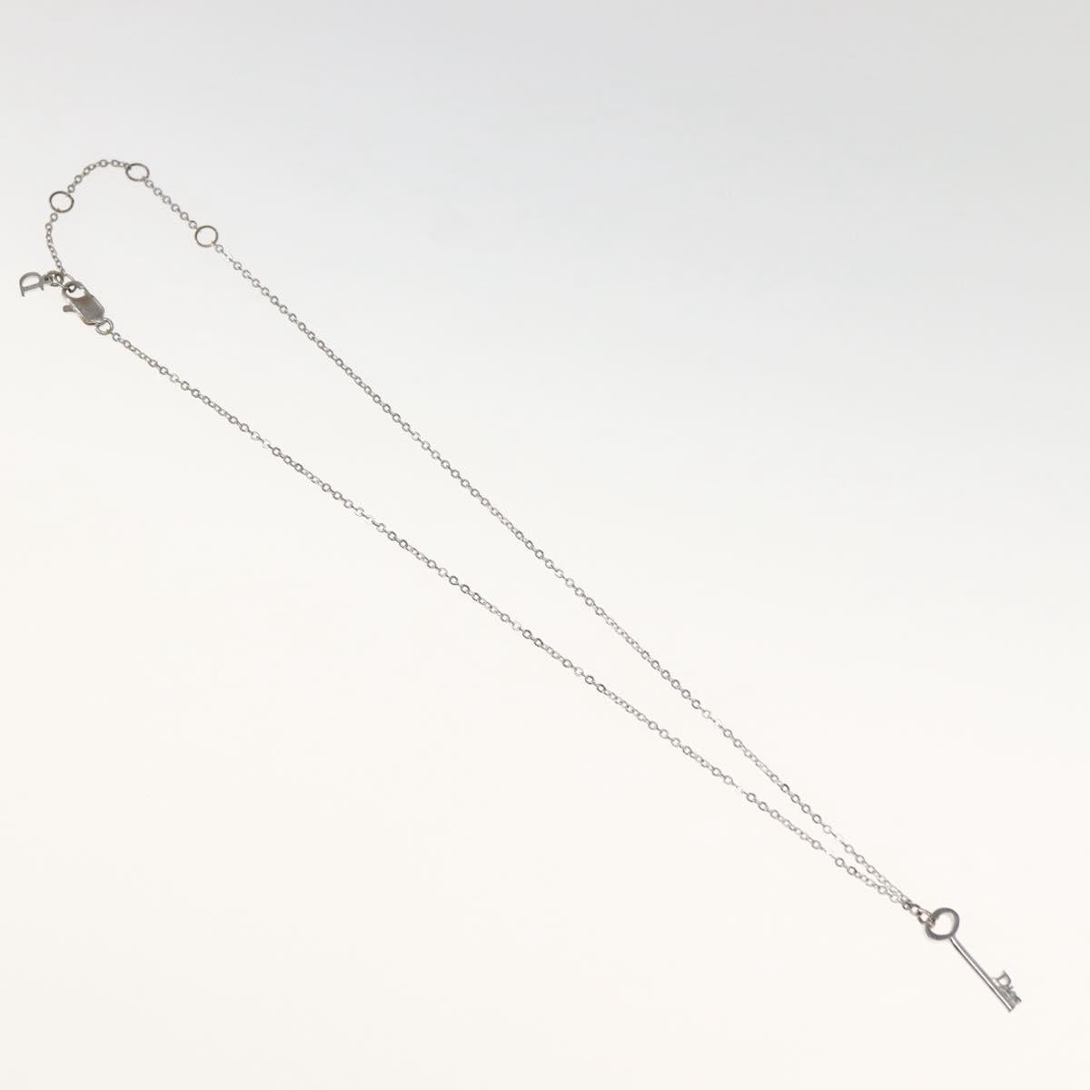 Christian Dior Necklace metal Silver Auth 143882