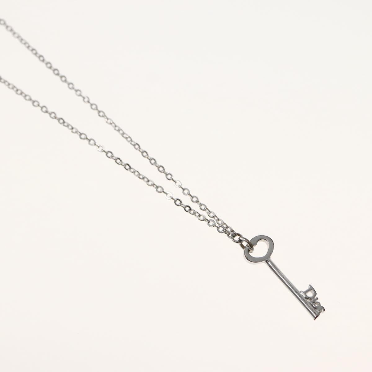 Christian Dior Necklace metal Silver Auth 143882
