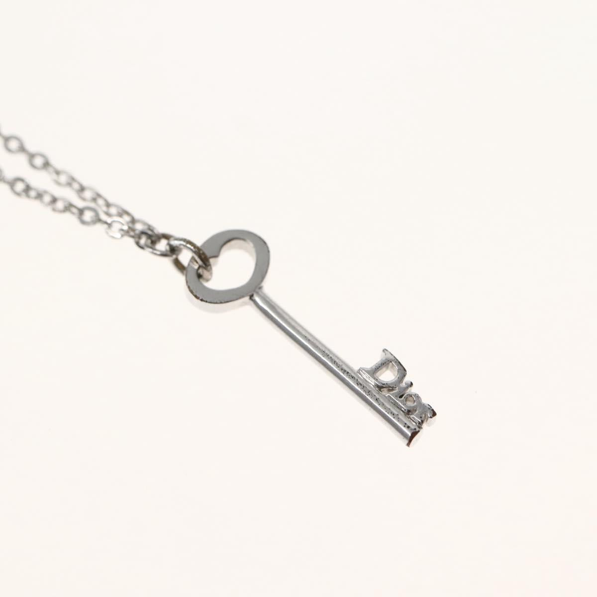 Christian Dior Necklace metal Silver Auth 143882