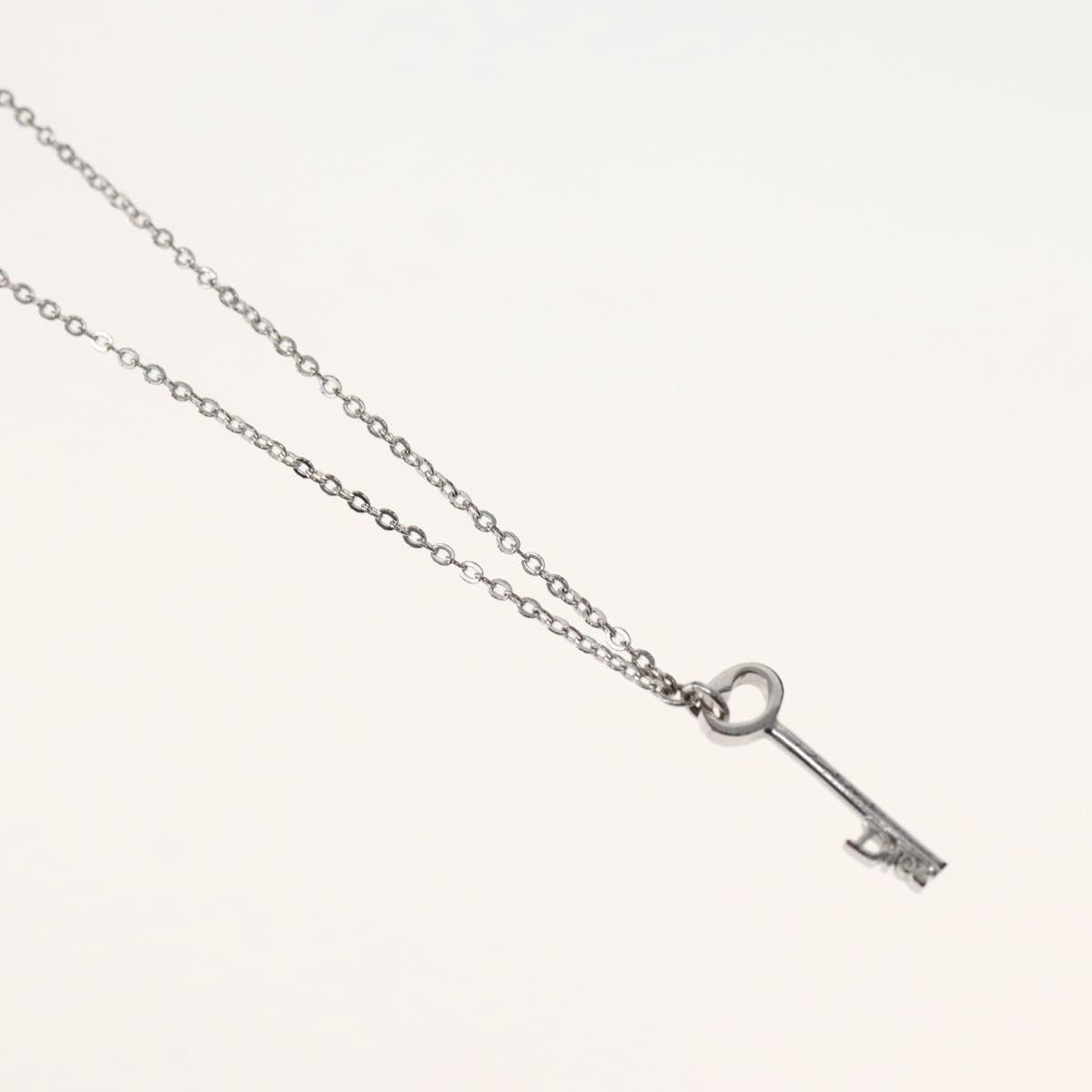 Christian Dior Necklace metal Silver Auth 143882