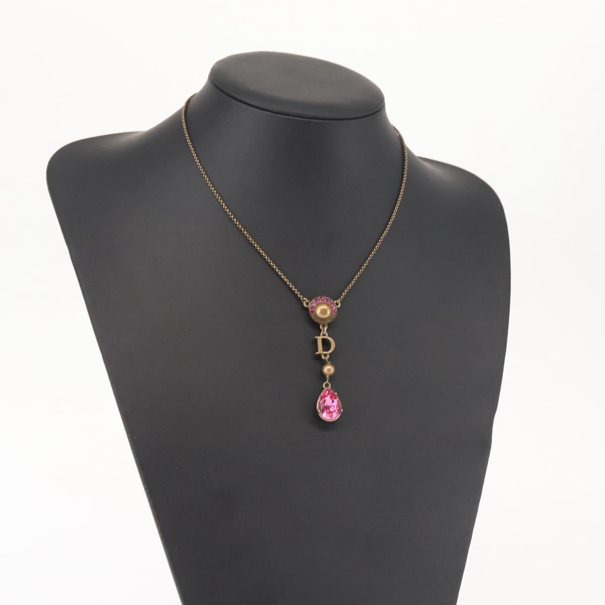 Christian Dior Necklace metal Copper Auth 143883