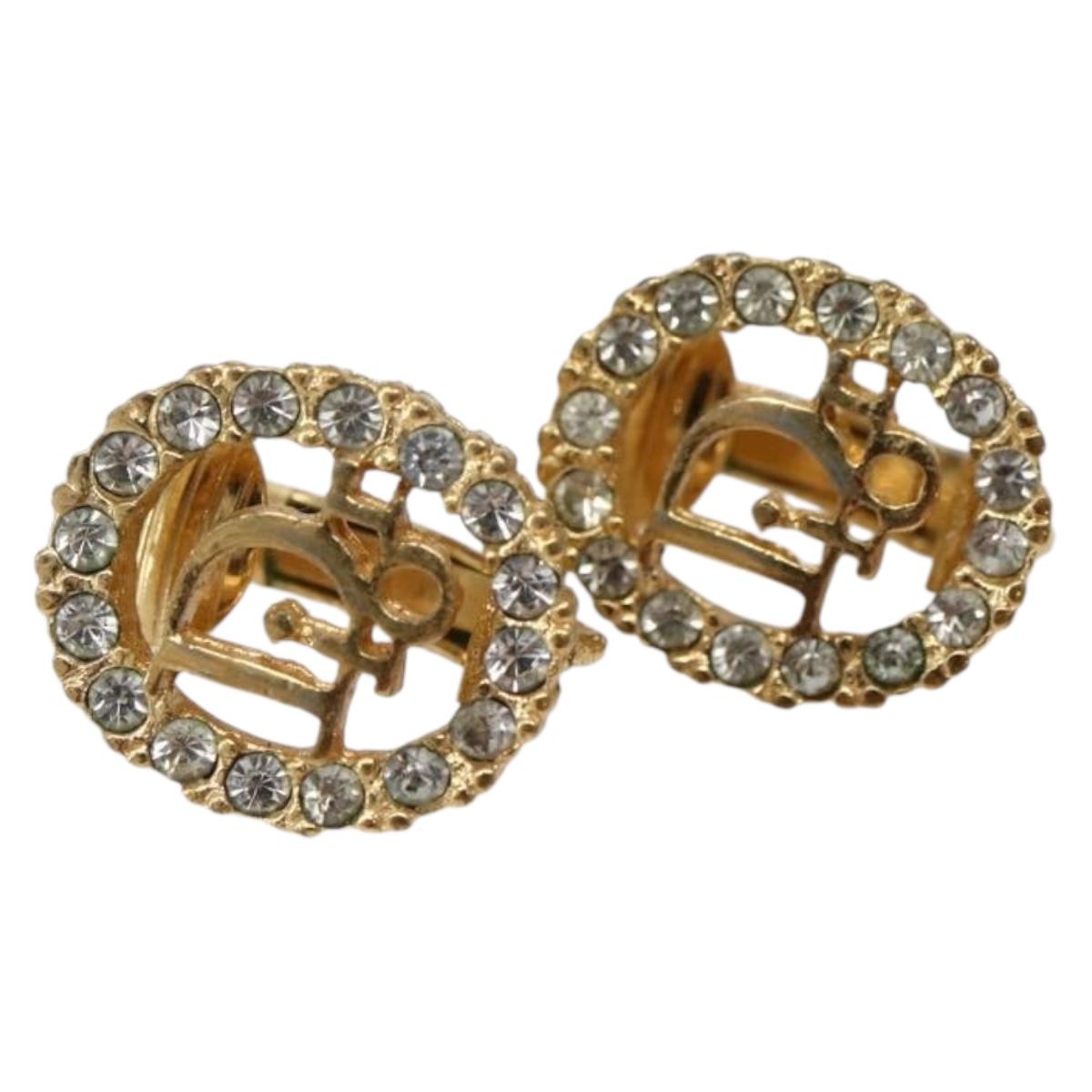 Christian Dior Earring metal Gold Auth 143884