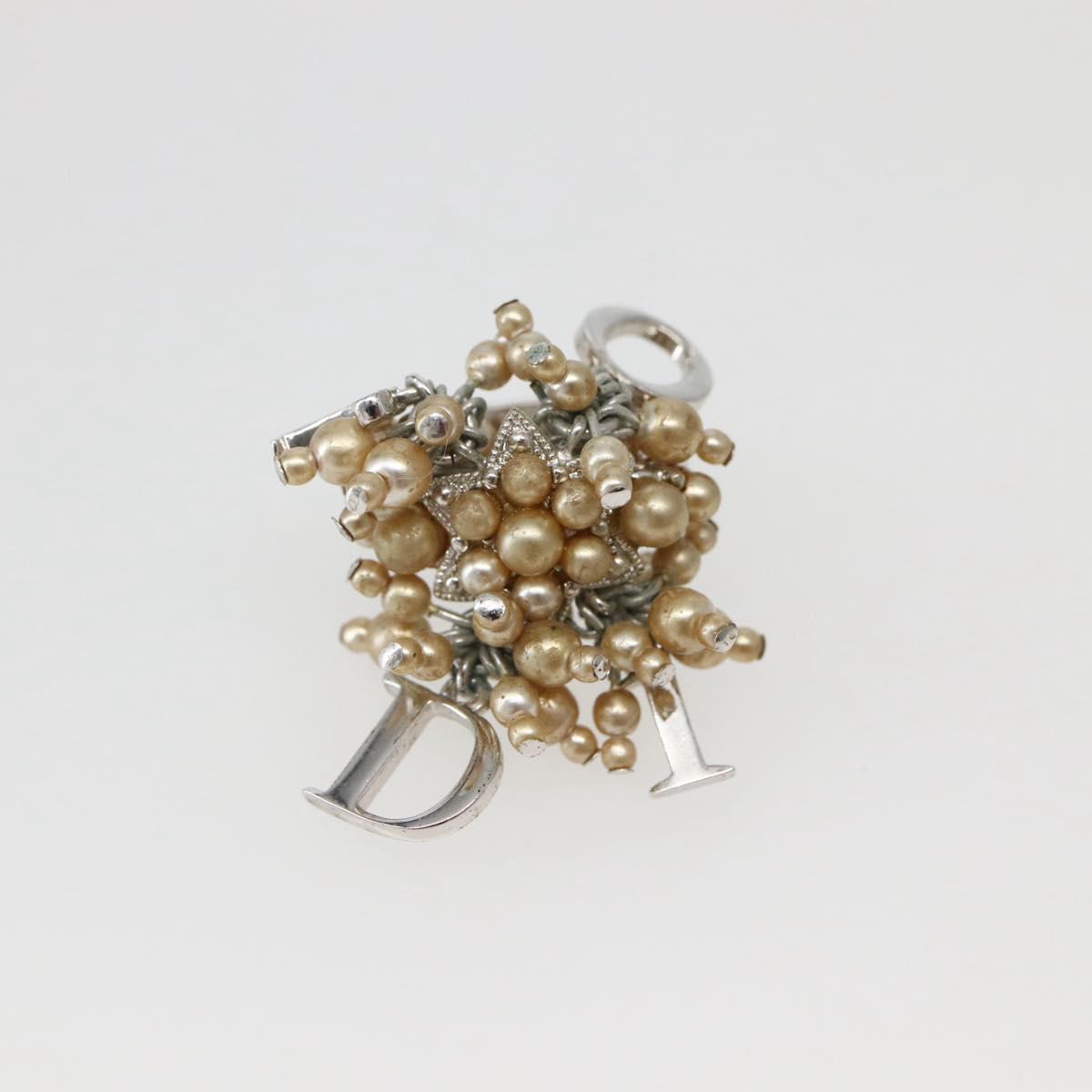 Christian Dior Ring metal Silver #9(JP Size) Auth 143885