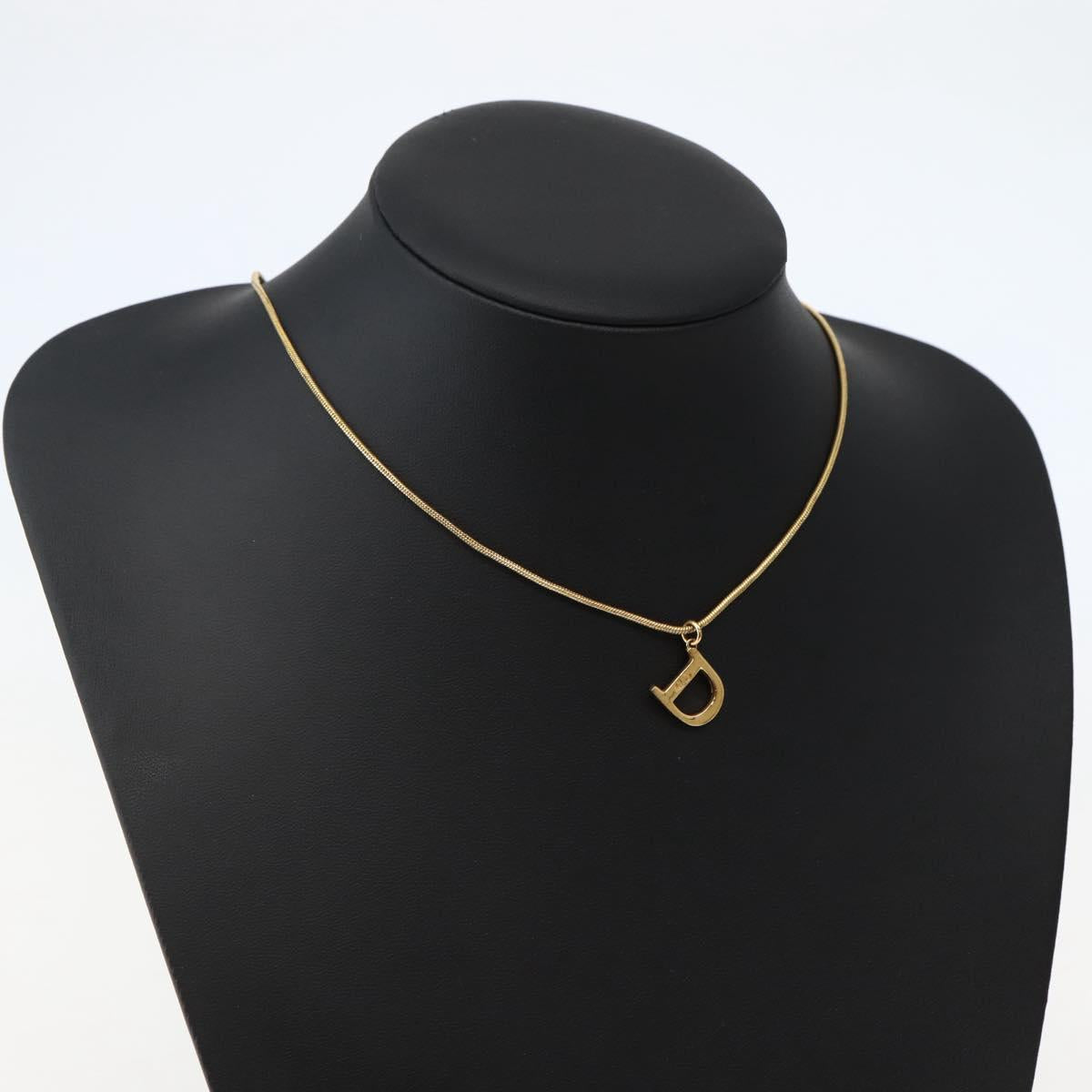 Christian Dior Necklace metal Gold Auth 143889