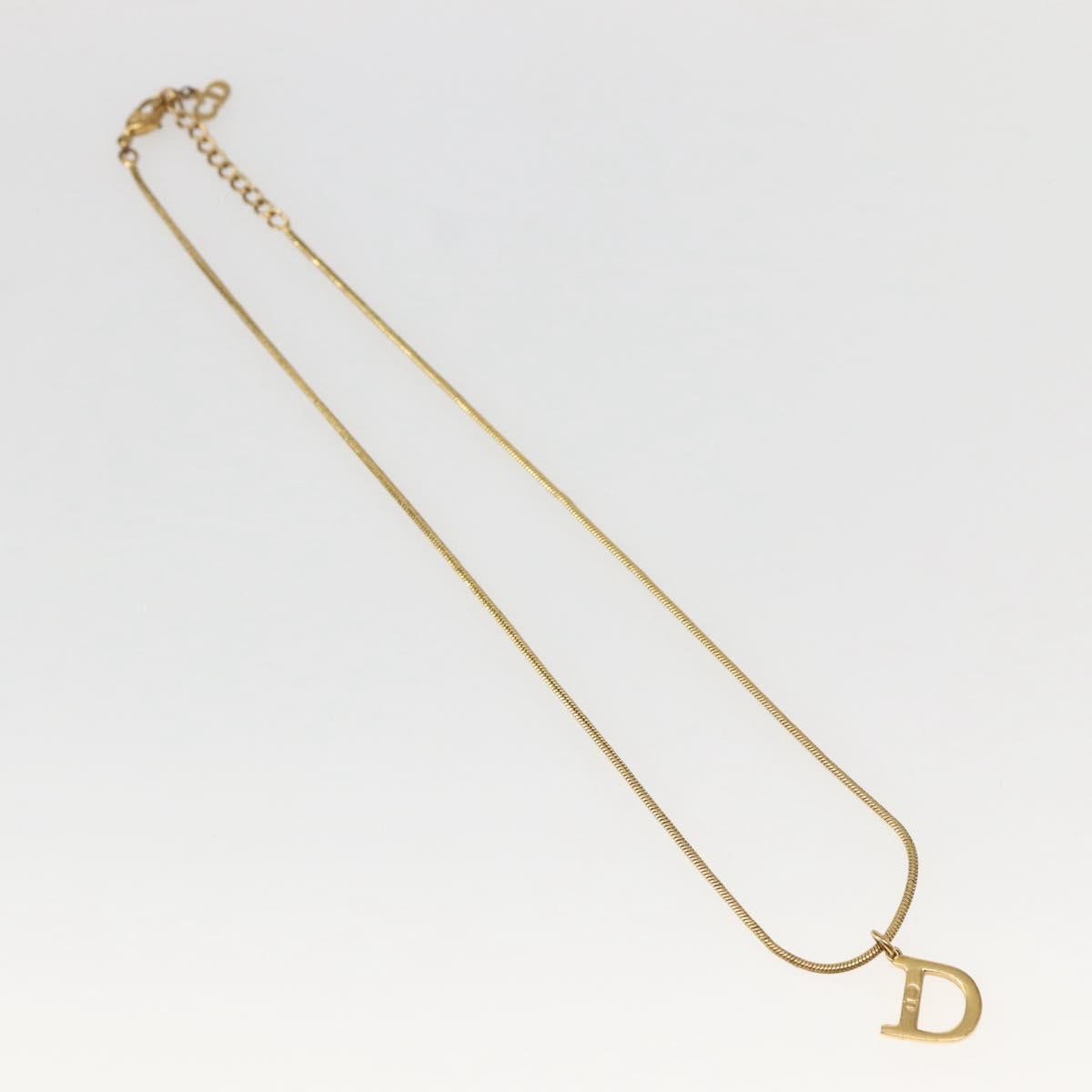 Christian Dior Necklace metal Gold Auth 143889