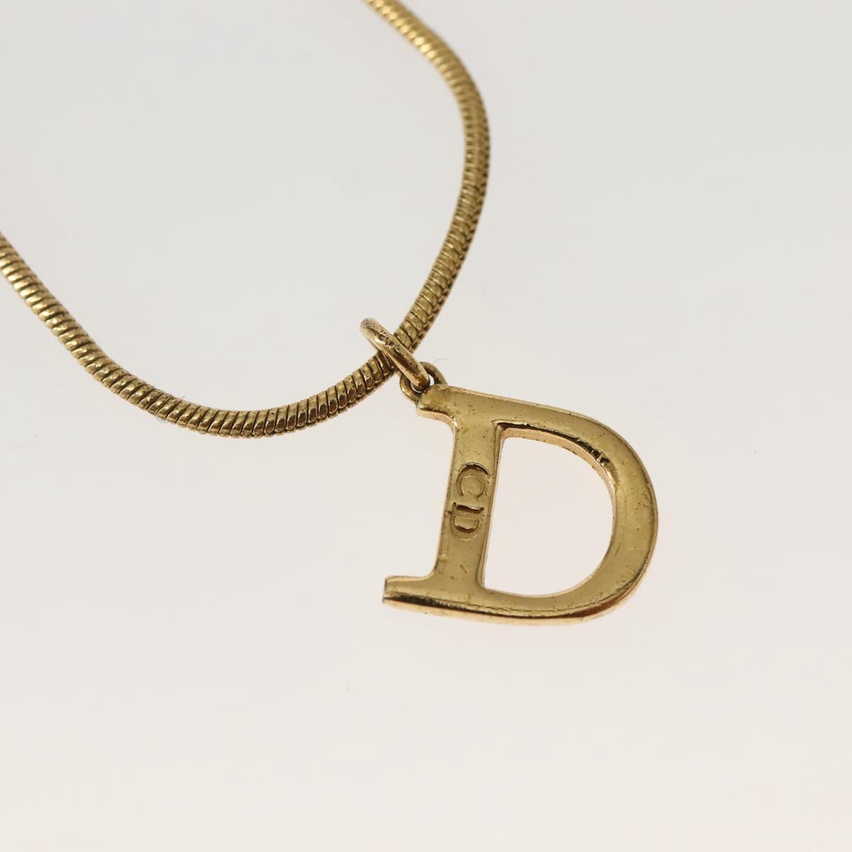 Christian Dior Necklace metal Gold Auth 143889