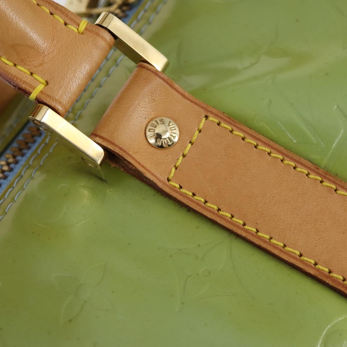 LOUIS VUITTON Monogram Vernis Mercer Boston Bag Baby Blue M91001 LV Auth 143900