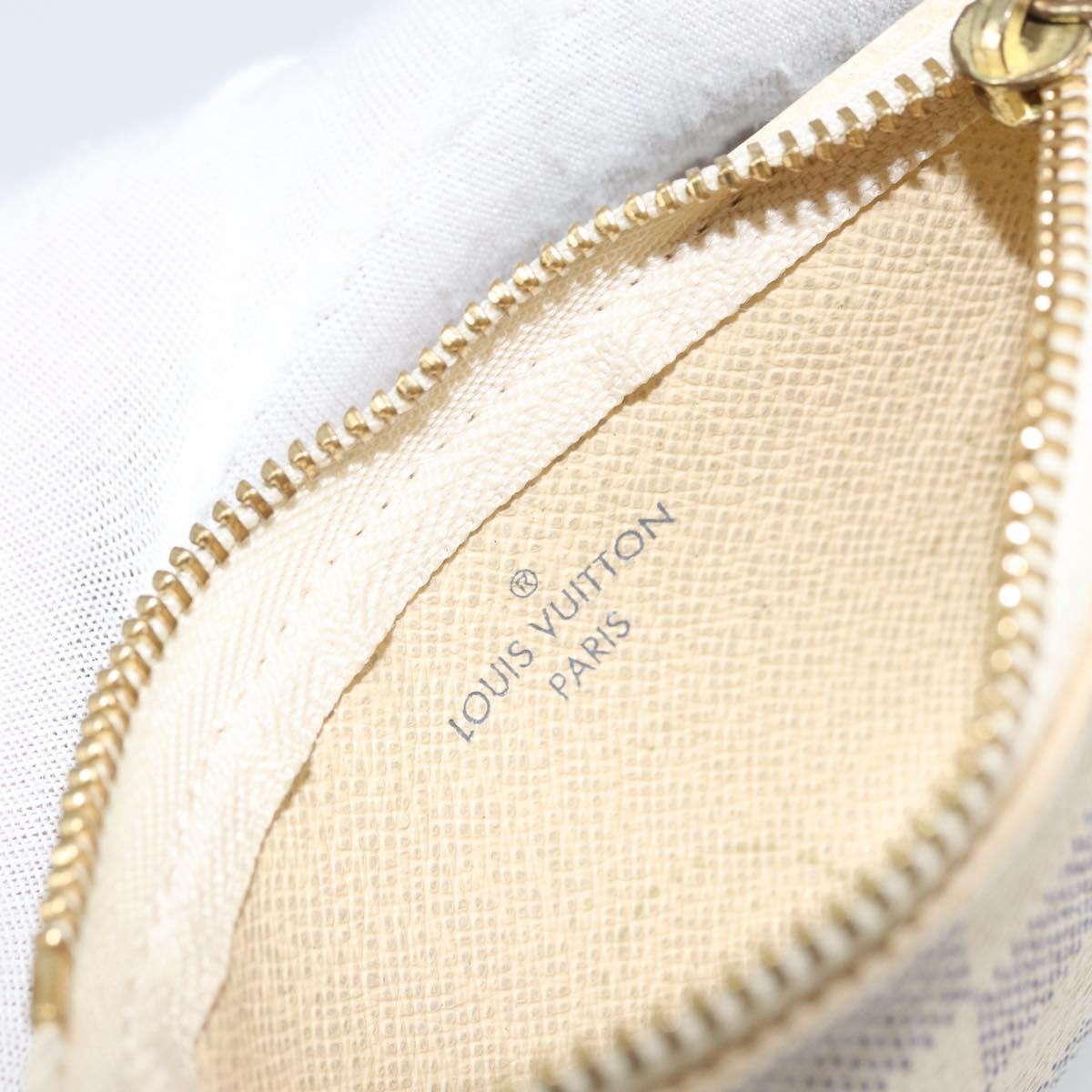 LOUIS VUITTON Damier Azur Pochette Cles Coin Purse N62659 LV Auth 143911