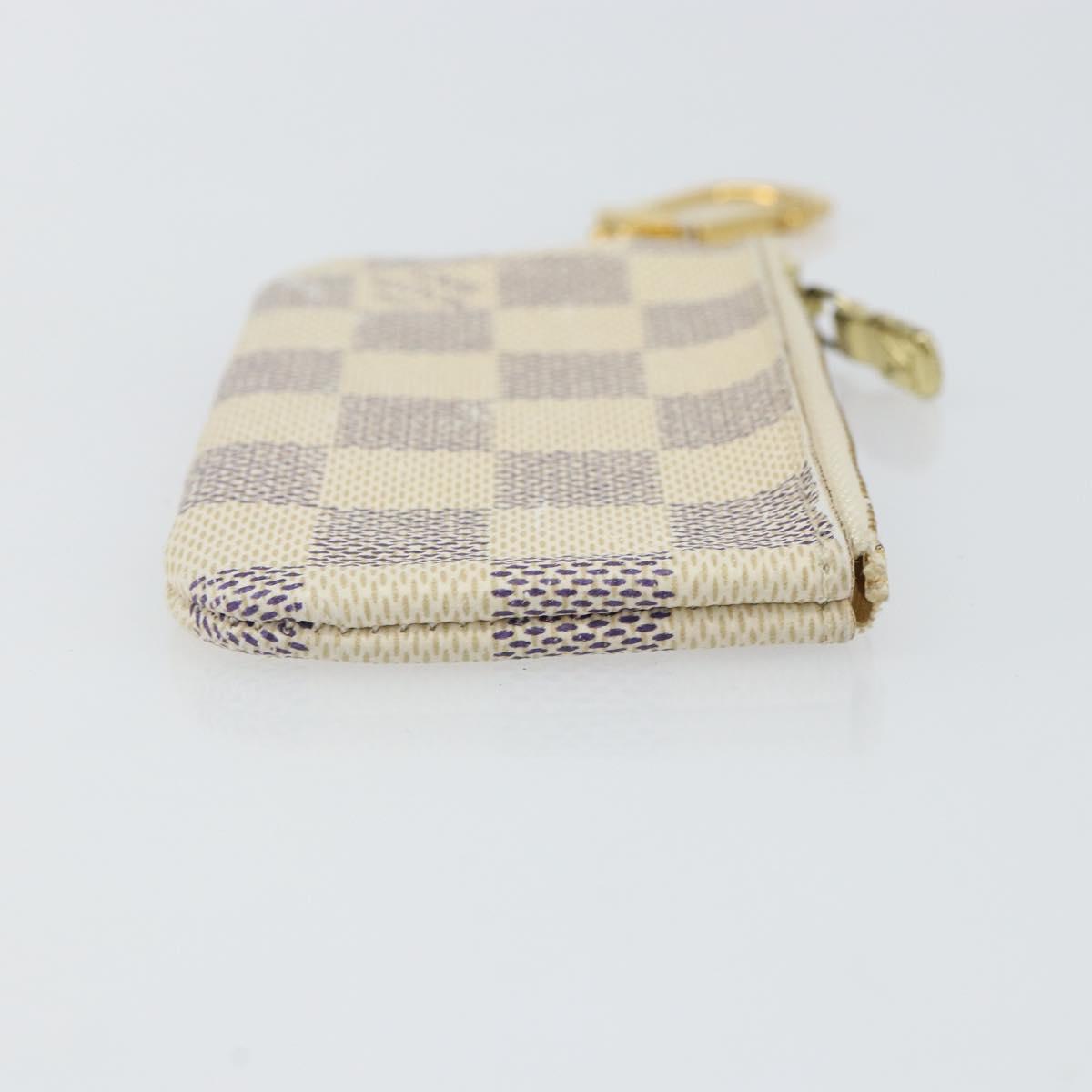 LOUIS VUITTON Damier Azur Pochette Cles Coin Purse N62659 LV Auth 143911