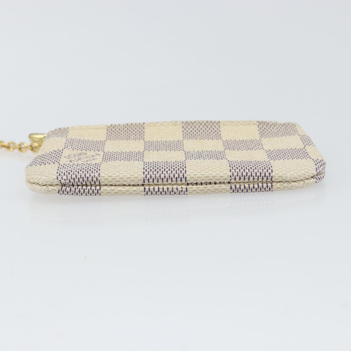 LOUIS VUITTON Damier Azur Pochette Cles Coin Purse N62659 LV Auth 143911