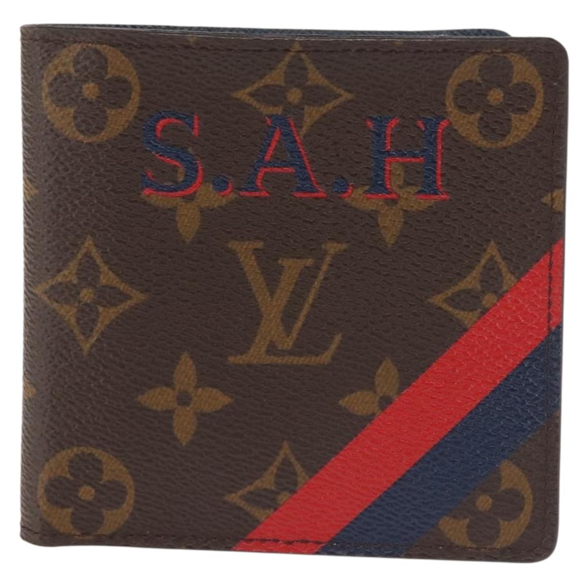 LOUIS VUITTON Monogram Portefeuille Marco NM Bifold Wallet LV Auth 143914