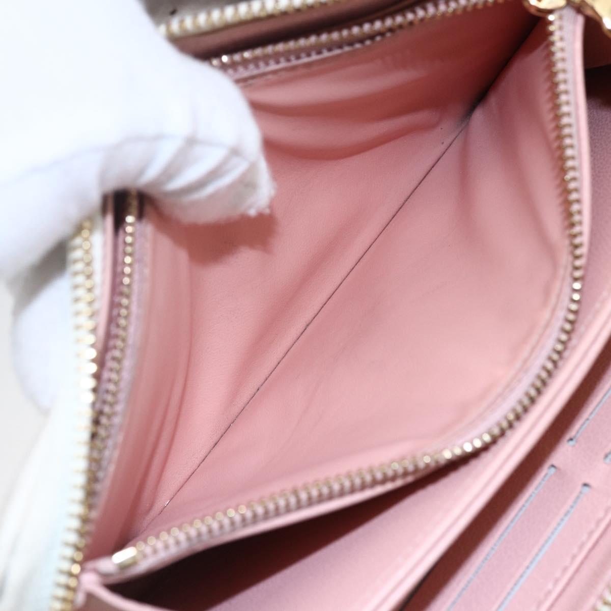 LOUIS VUITTON Monogram Coussin Zippy Long Wallet Pink M82290 LV Auth 143915