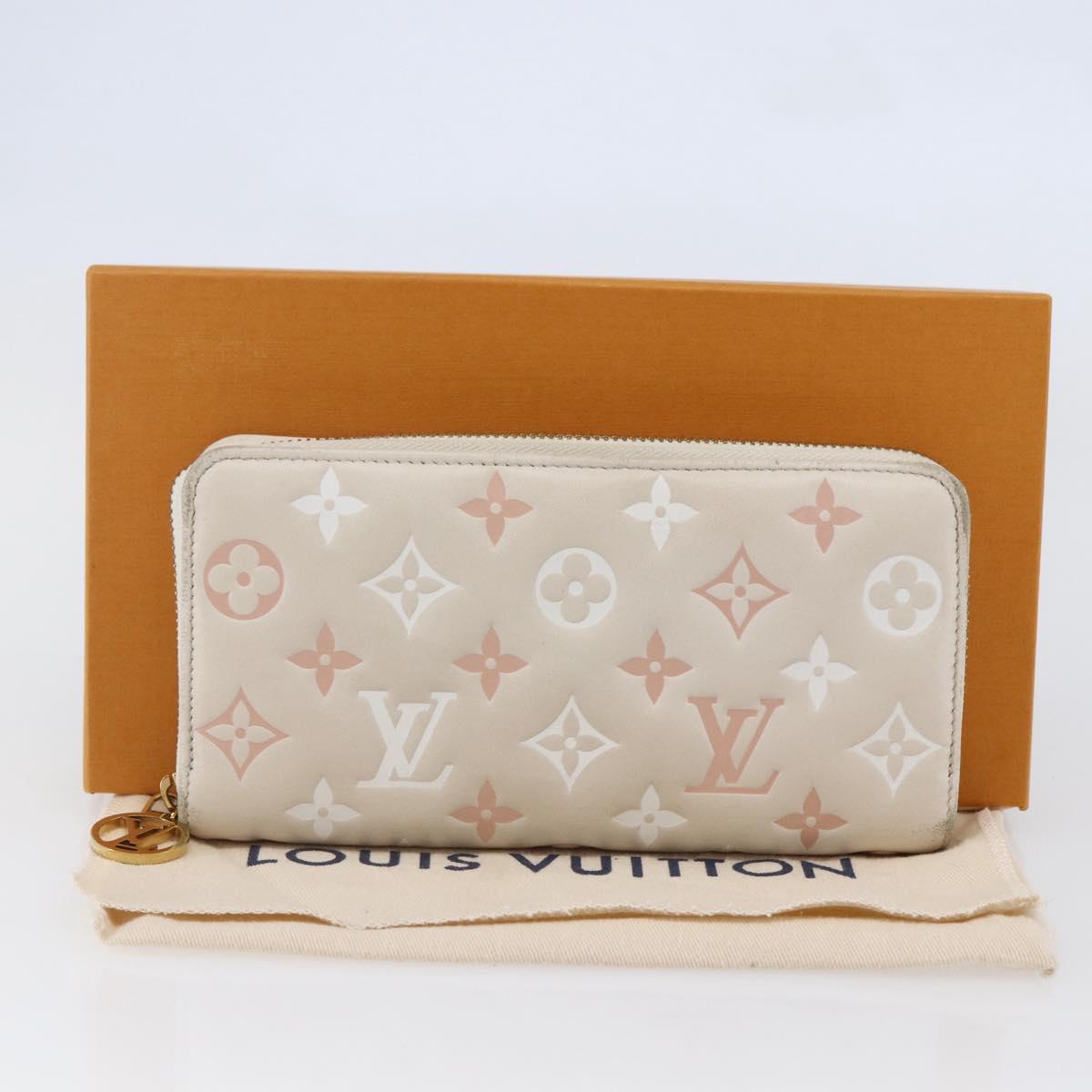 LOUIS VUITTON Monogram Coussin Zippy Long Wallet Pink M82290 LV Auth 143915