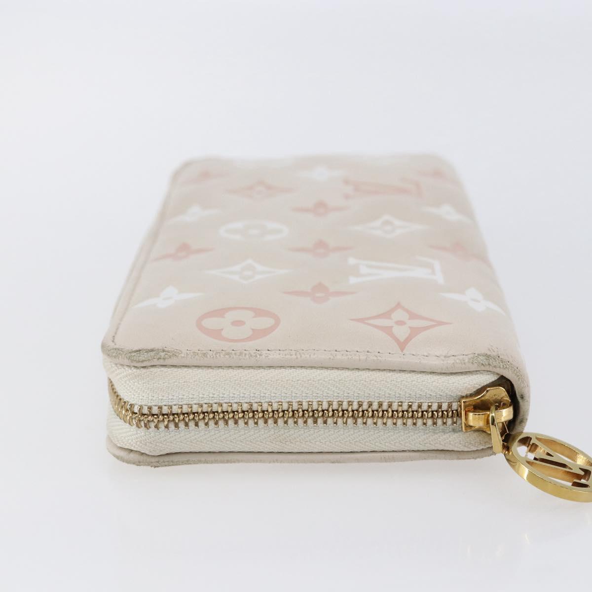 LOUIS VUITTON Monogram Coussin Zippy Long Wallet Pink M82290 LV Auth 143915