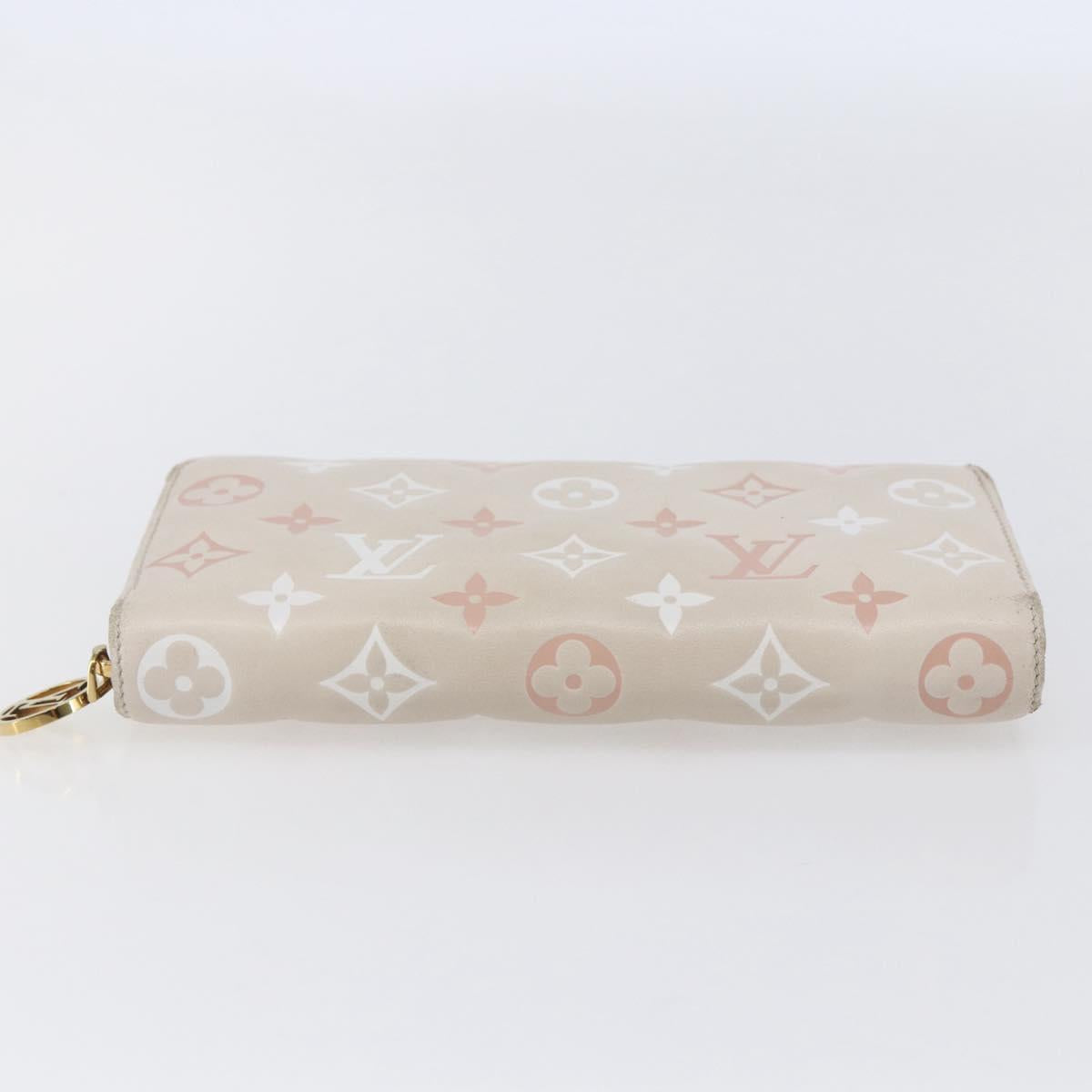 LOUIS VUITTON Monogram Coussin Zippy Long Wallet Pink M82290 LV Auth 143915