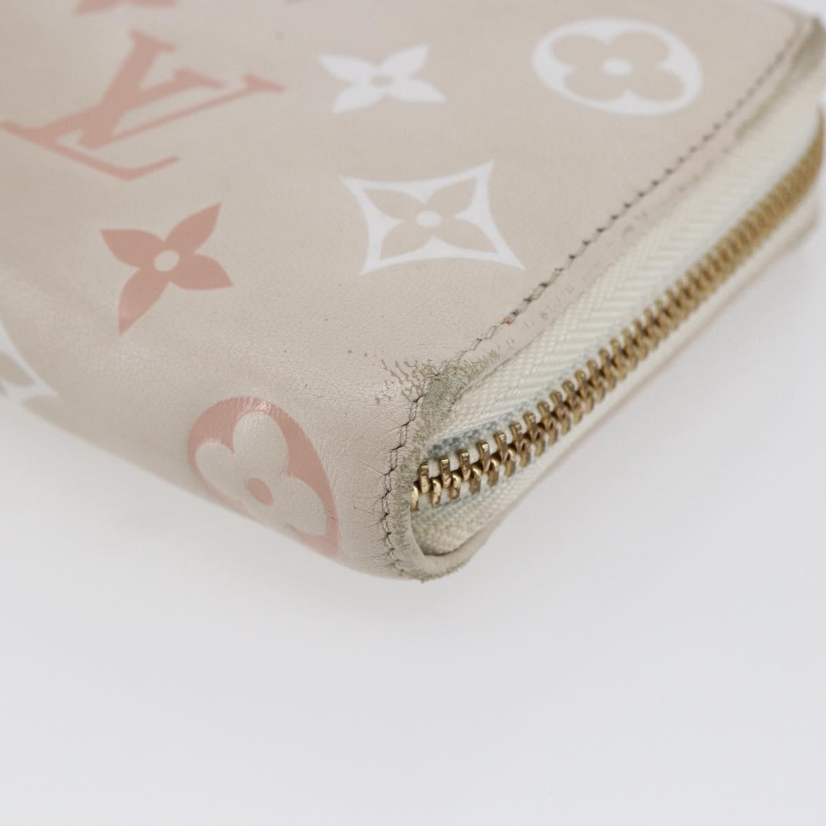 LOUIS VUITTON Monogram Coussin Zippy Long Wallet Pink M82290 LV Auth 143915