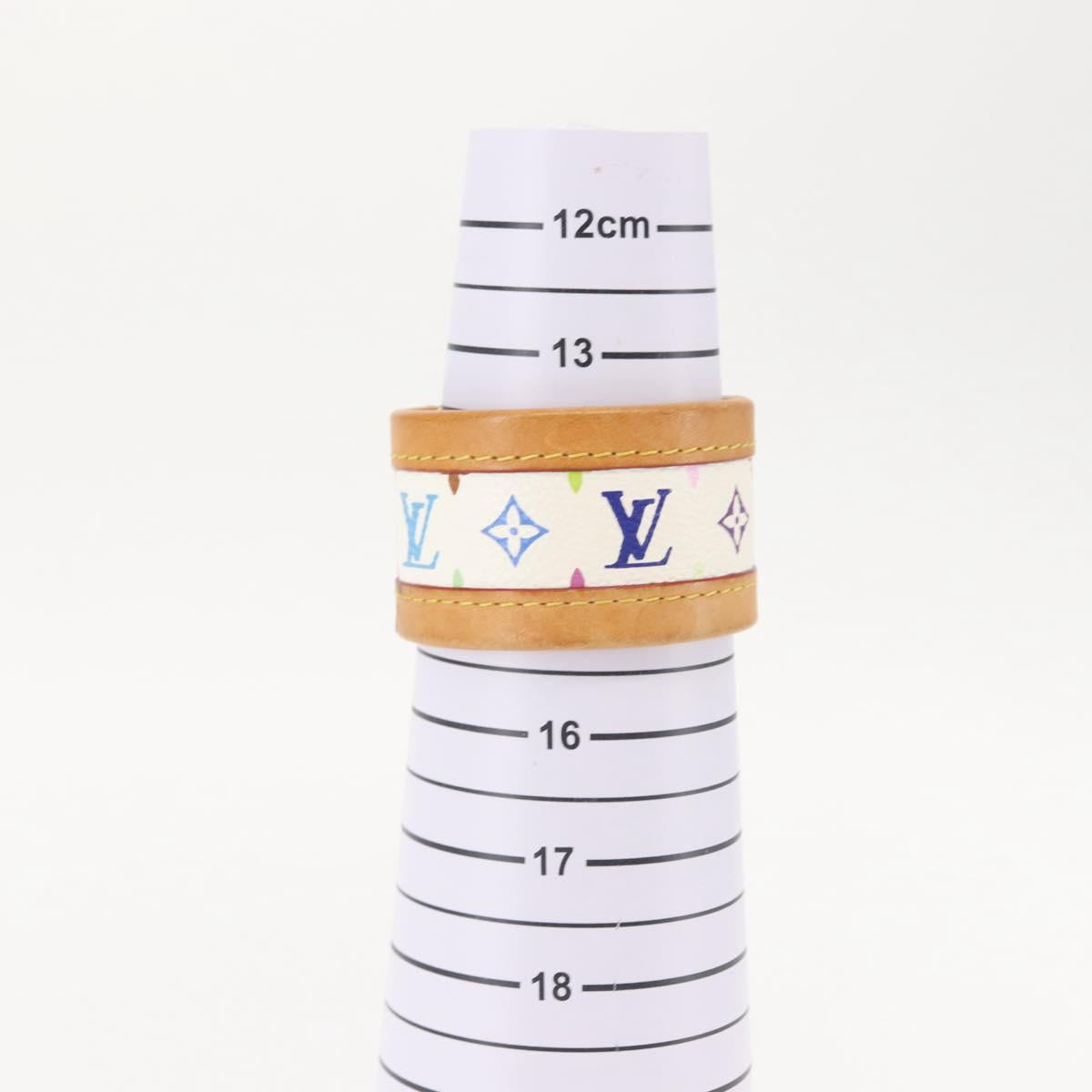 LOUIS VUITTON Monogram Multicolor Cerule Bracelet White M92593 LV Auth 143917