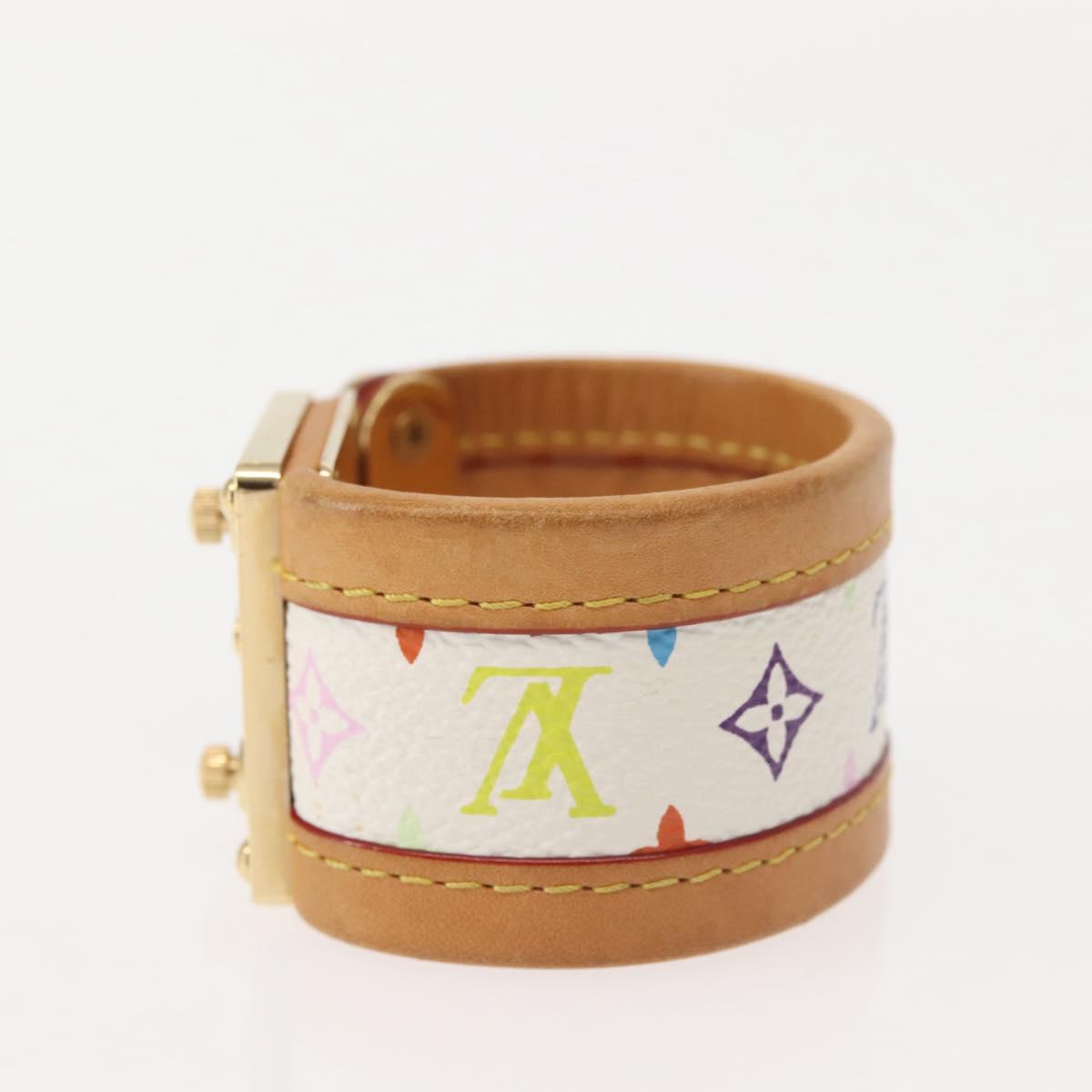 LOUIS VUITTON Monogram Multicolor Cerule Bracelet White M92593 LV Auth 143917