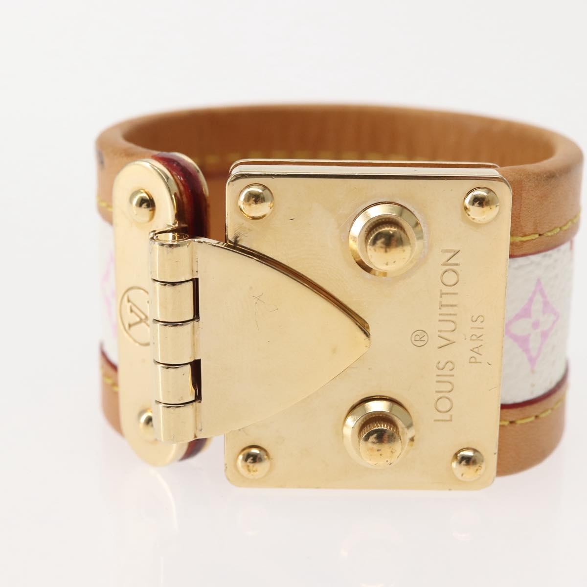 LOUIS VUITTON Monogram Multicolor Cerule Bracelet White M92593 LV Auth 143917