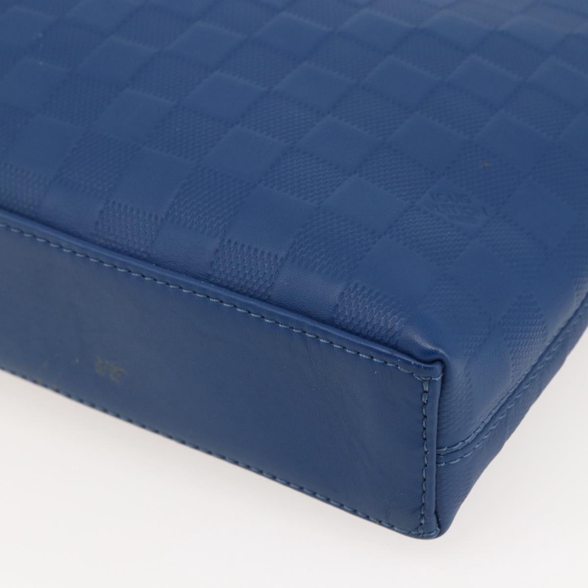 LOUIS VUITTON Damier Infini Porte DocumentsJules Bag Blue N41328 Auth 143920