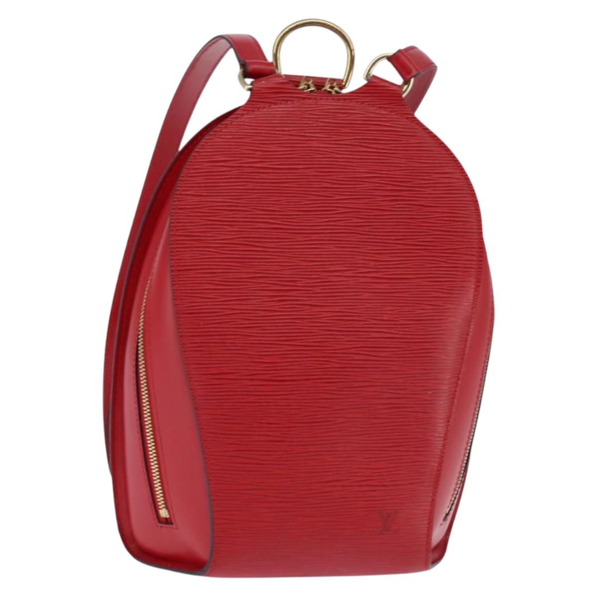 LOUIS VUITTON Epi Mabillon Backpack Castilian Red M52237 LV Auth 143945
