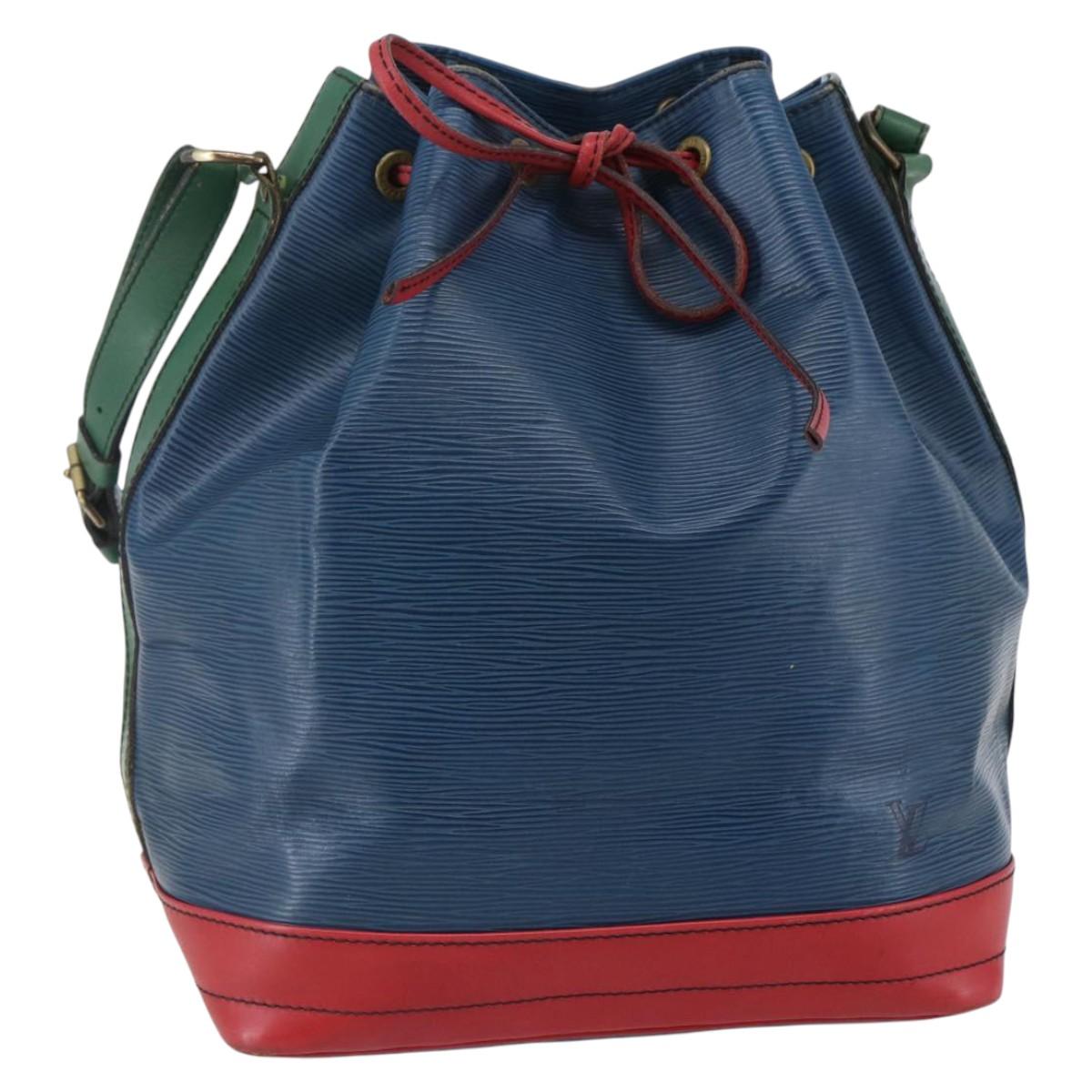 LOUIS VUITTON Epi Tricolor Noe Shoulder Bag Blue Red Green M44082 Auth 143946